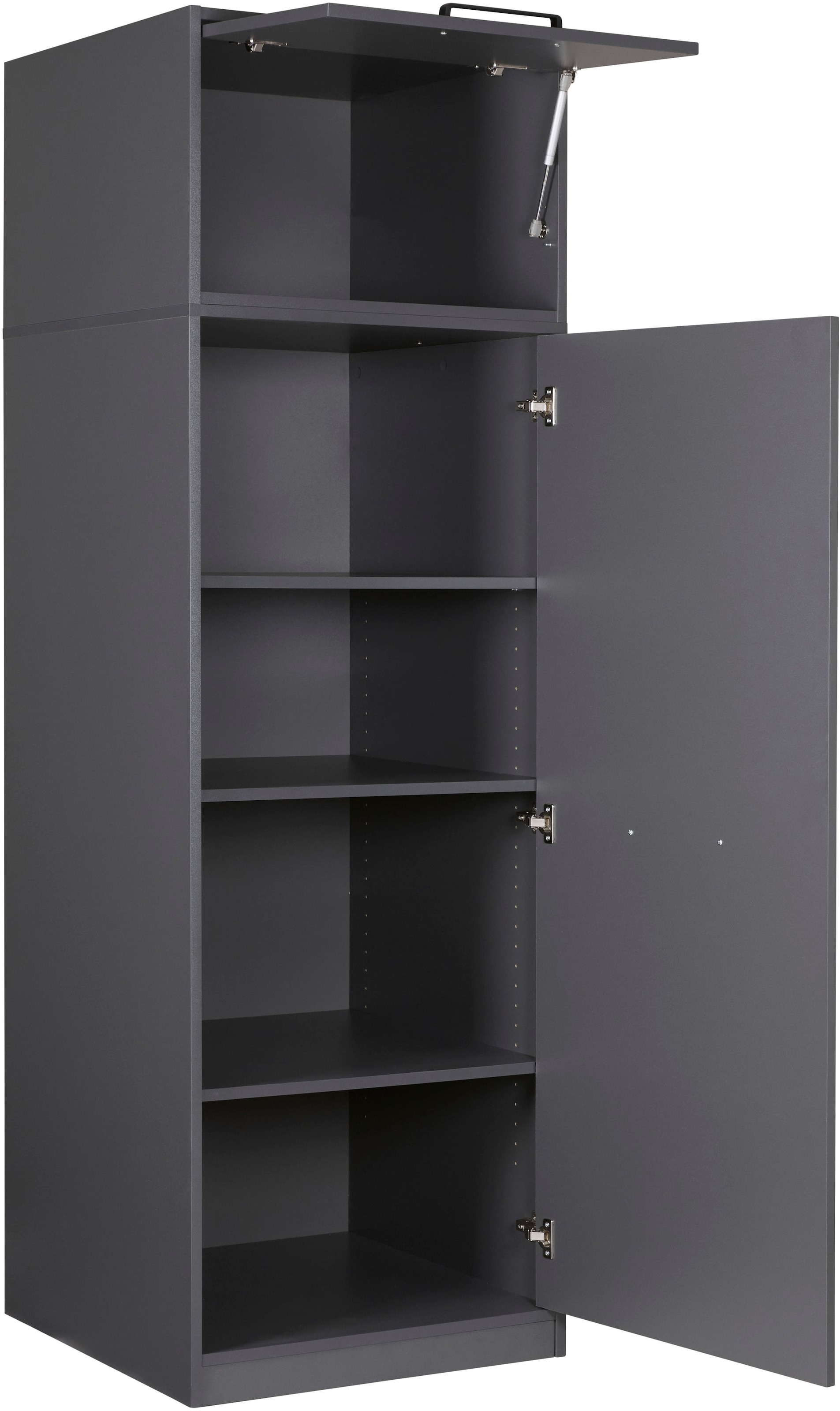 Inter Link Mehrzweckschrank »Norela, 2-tlg. Haushaltsschrank, inkl. Kleiderstange, 67 x 68 x 208 cm« 1 Stk. tlg. Hauswirtschaftsraum, höhenverstellbare Füße und Einlegeböden