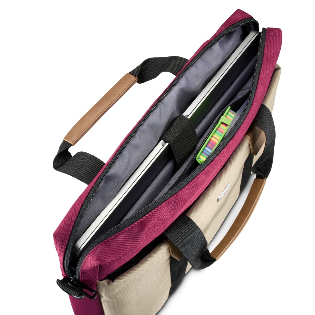 Hama Laptoptasche »Nachhaltige Notebooktasche für 34-36 cm (13,3 -14,1 Zoll), Trolleyband«, Recyceltes Polyester, Laptopfach, Vordertasche Organizerstruktur