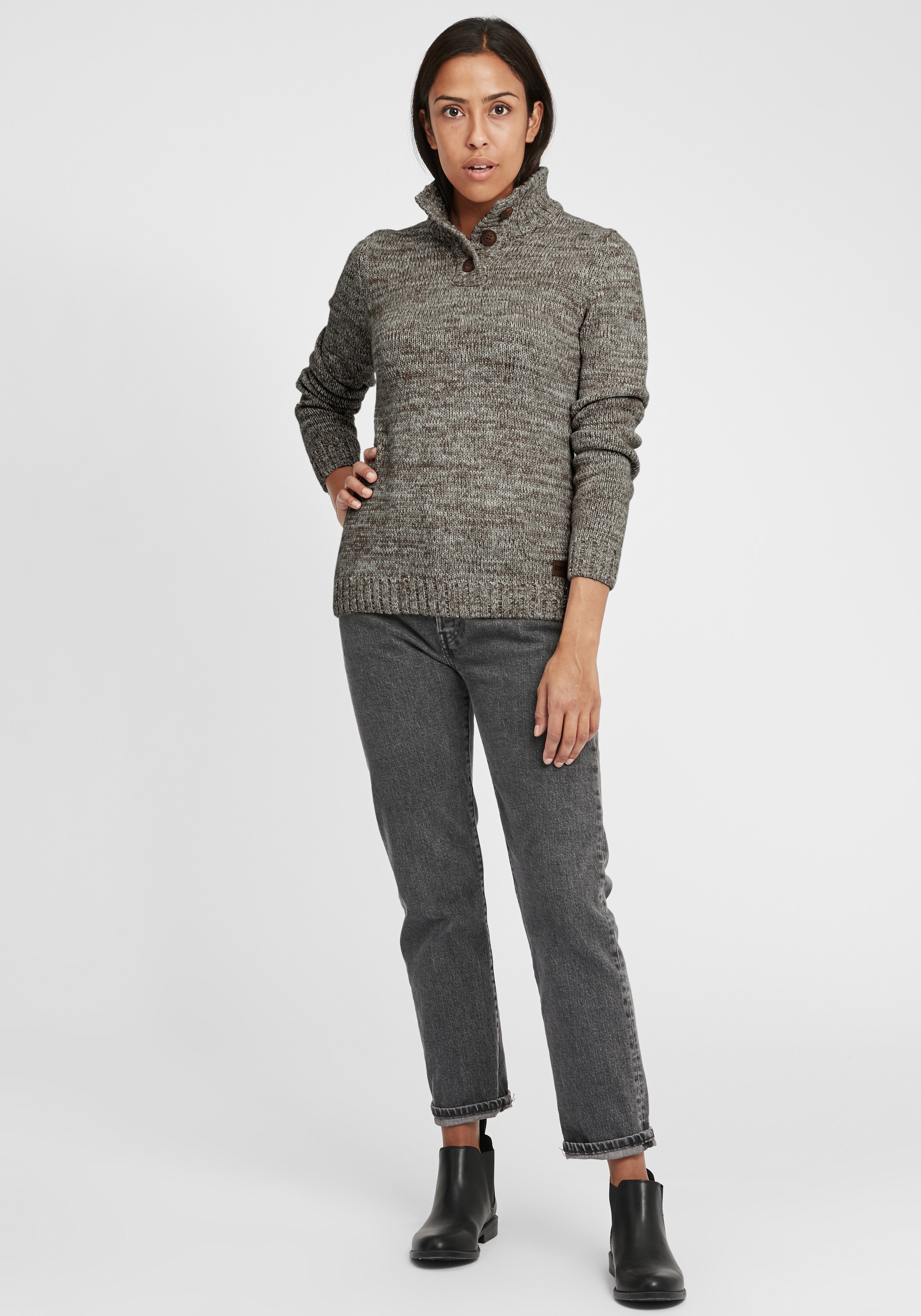 OXMO Strickfleece-Pullover »Strickpullover OXPhiklicita«