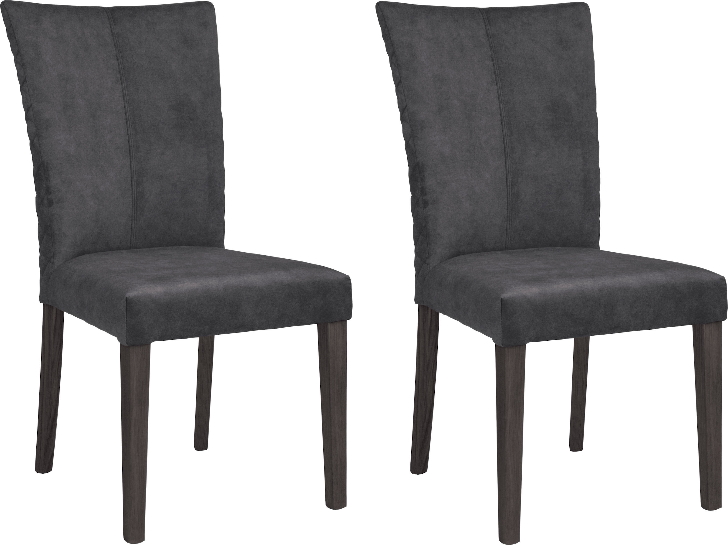 Leonique 4-Fußstuhl "Vence" (Set) 2 Stk. Samtvelours mit Rautensteppung in günstig online kaufen