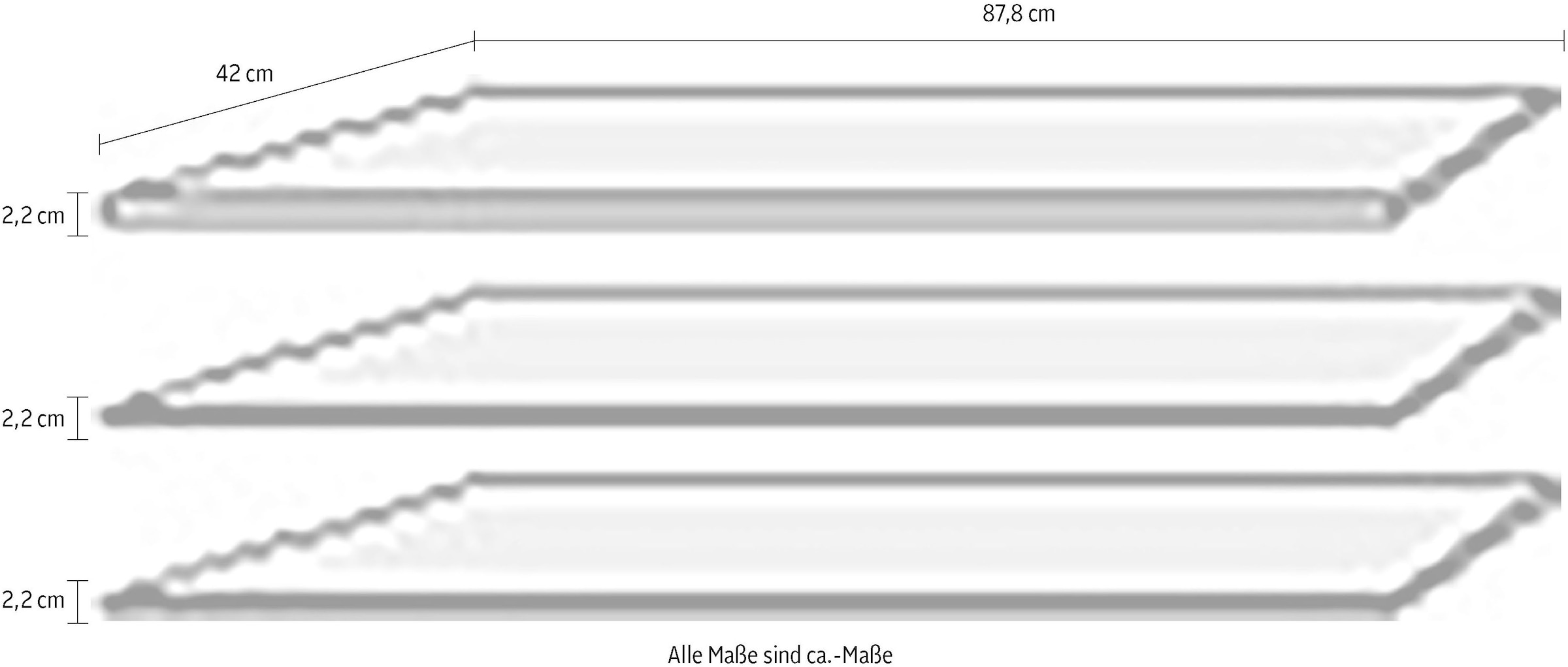 FORTE Einlegeboden Einlegeböden 2,2 cm Stärke, optional bestellbar, 3er Set
