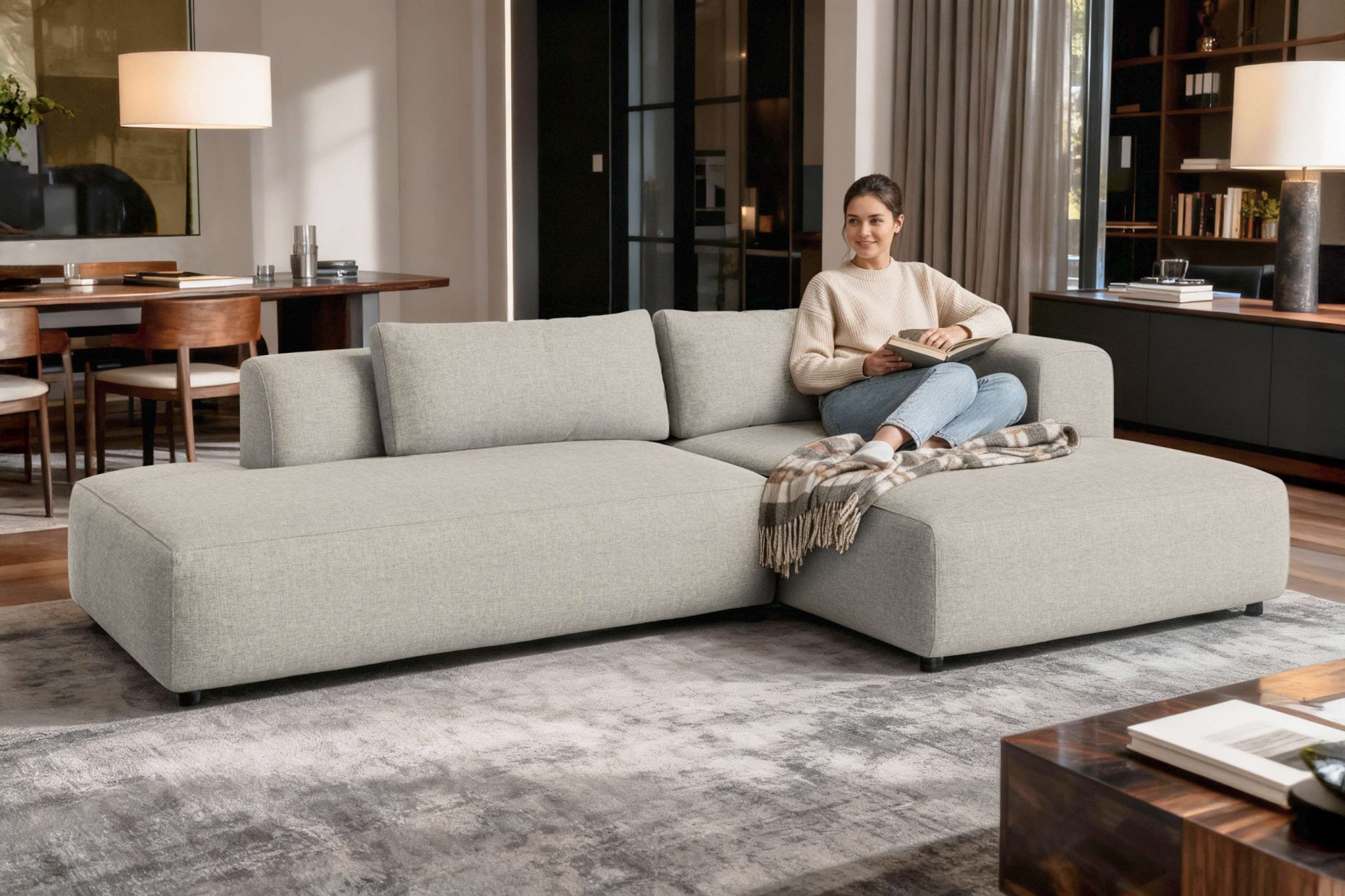 OTTO home Ecksofa "TIARRA Design-Sofa mit Ottomane recht/links bestellbar, günstig online kaufen