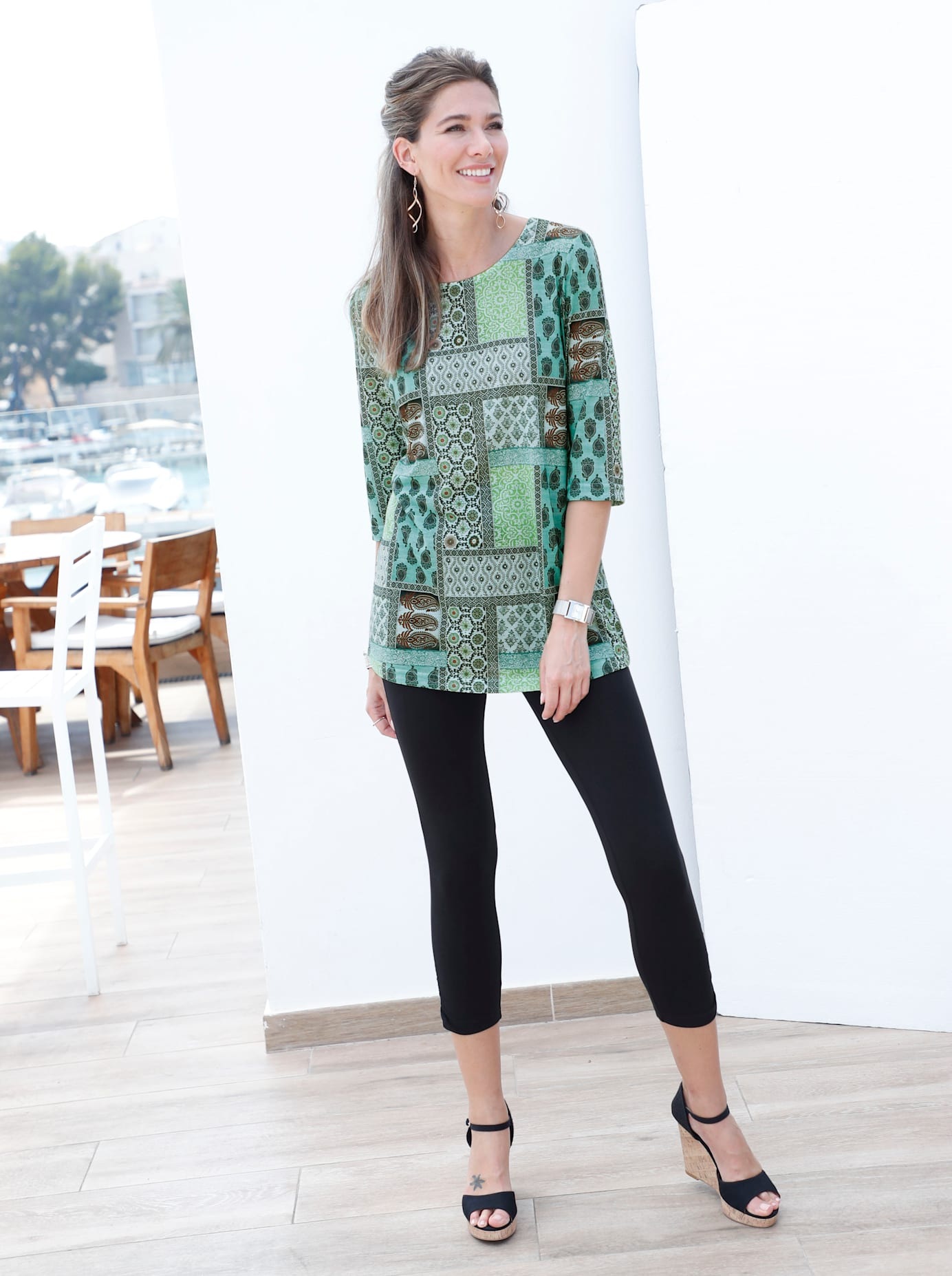 Classic Basics Print-Shirt "Longshirt" 1 Stk. günstig online kaufen