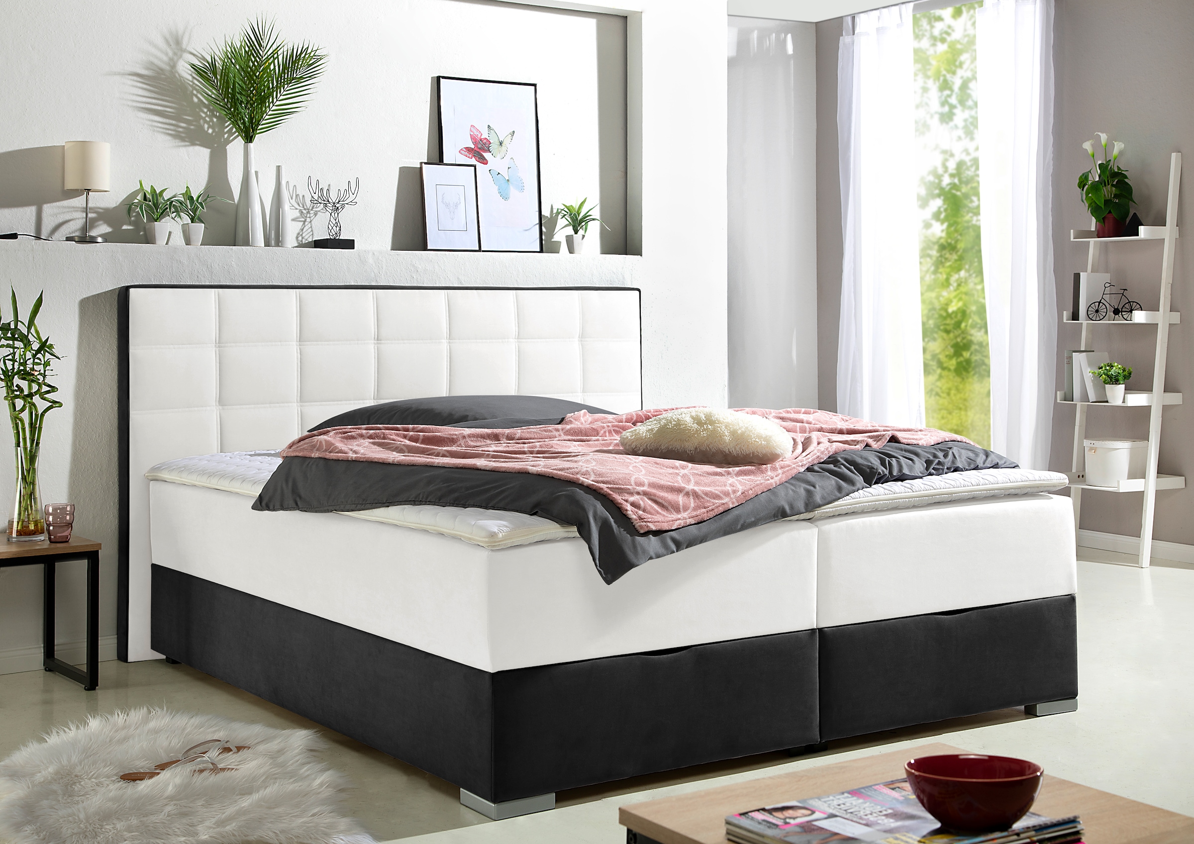 Maintal Boxspringbett mit Bettkasten und Topper günstig online kaufen