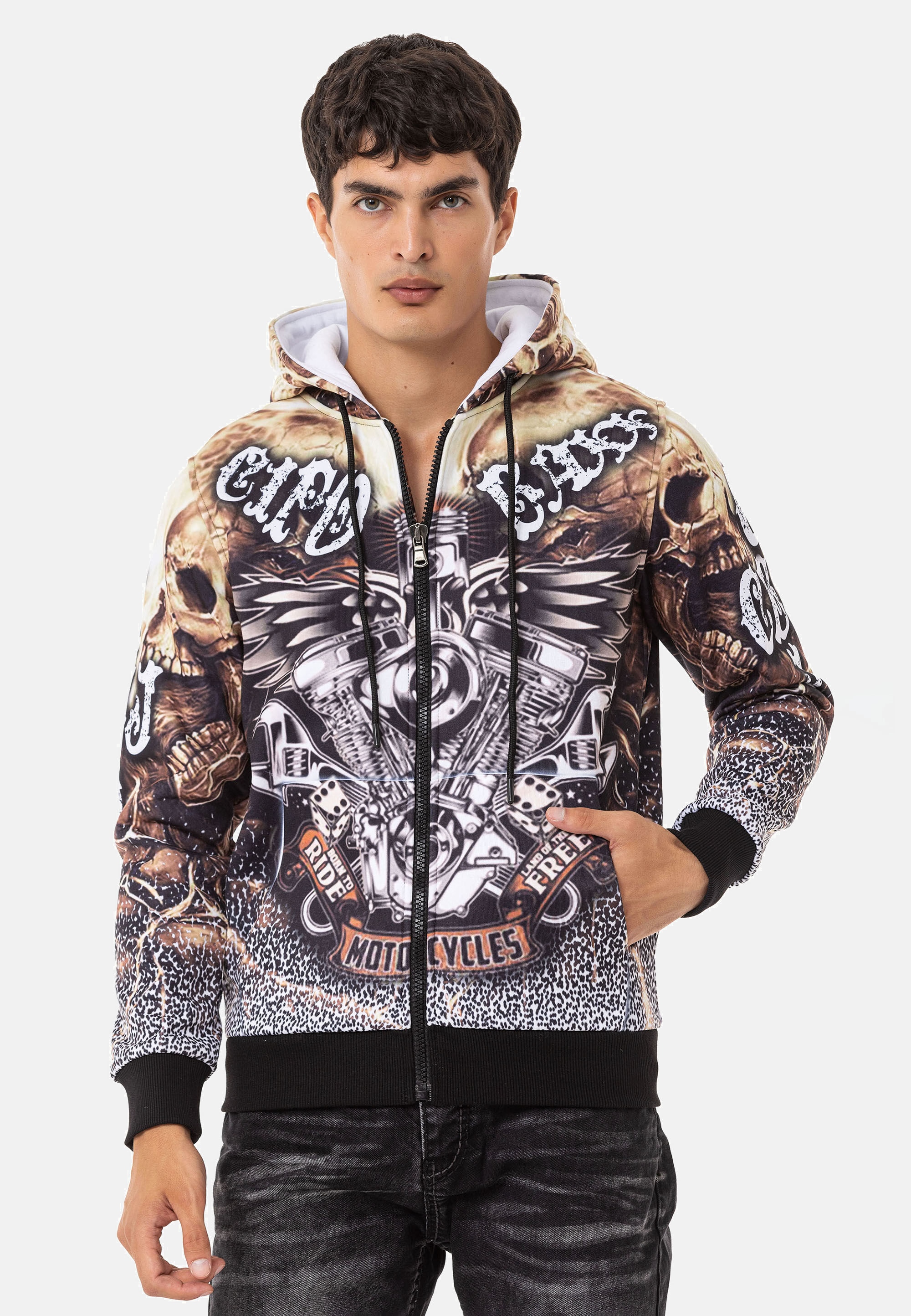 Cipo & Baxx Sweatjacke »CL550« mit Kapuze