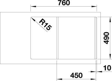 Blanco Granitspüle »AXIA III 45 S« aus SILGRANIT®, inkl. Glasschneidebrett