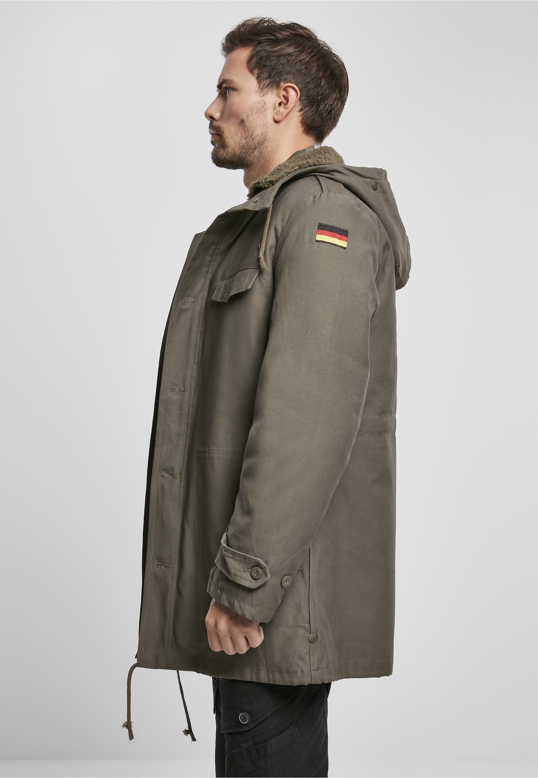 Brandit Allwetterjacke »Brandit Herren BW Flag Parka« 1 Stk. tlg. mit Kapuze