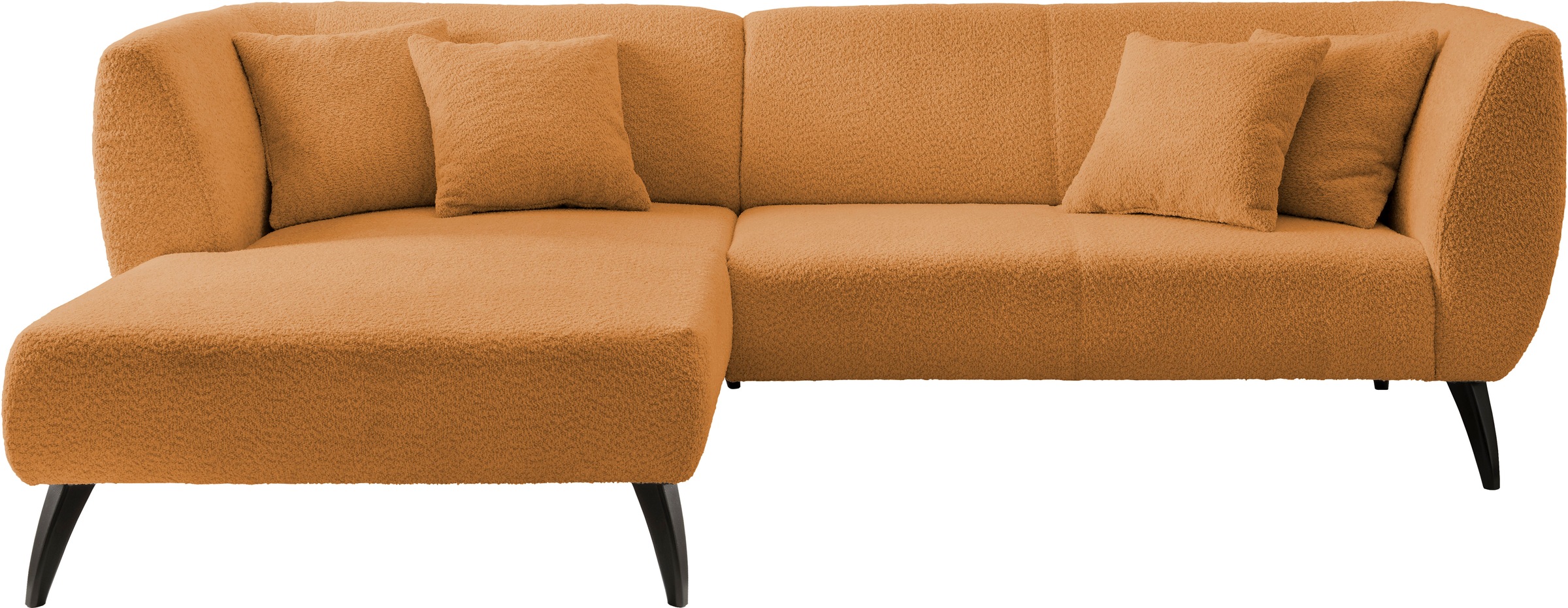 Thumbnail - Home affaire Ecksofa "Colori Polstermöbel mit zeitlos eleganter Rückenführung. L-Form" Holzfußfarbe wählbar, inkl. 4x Zi...