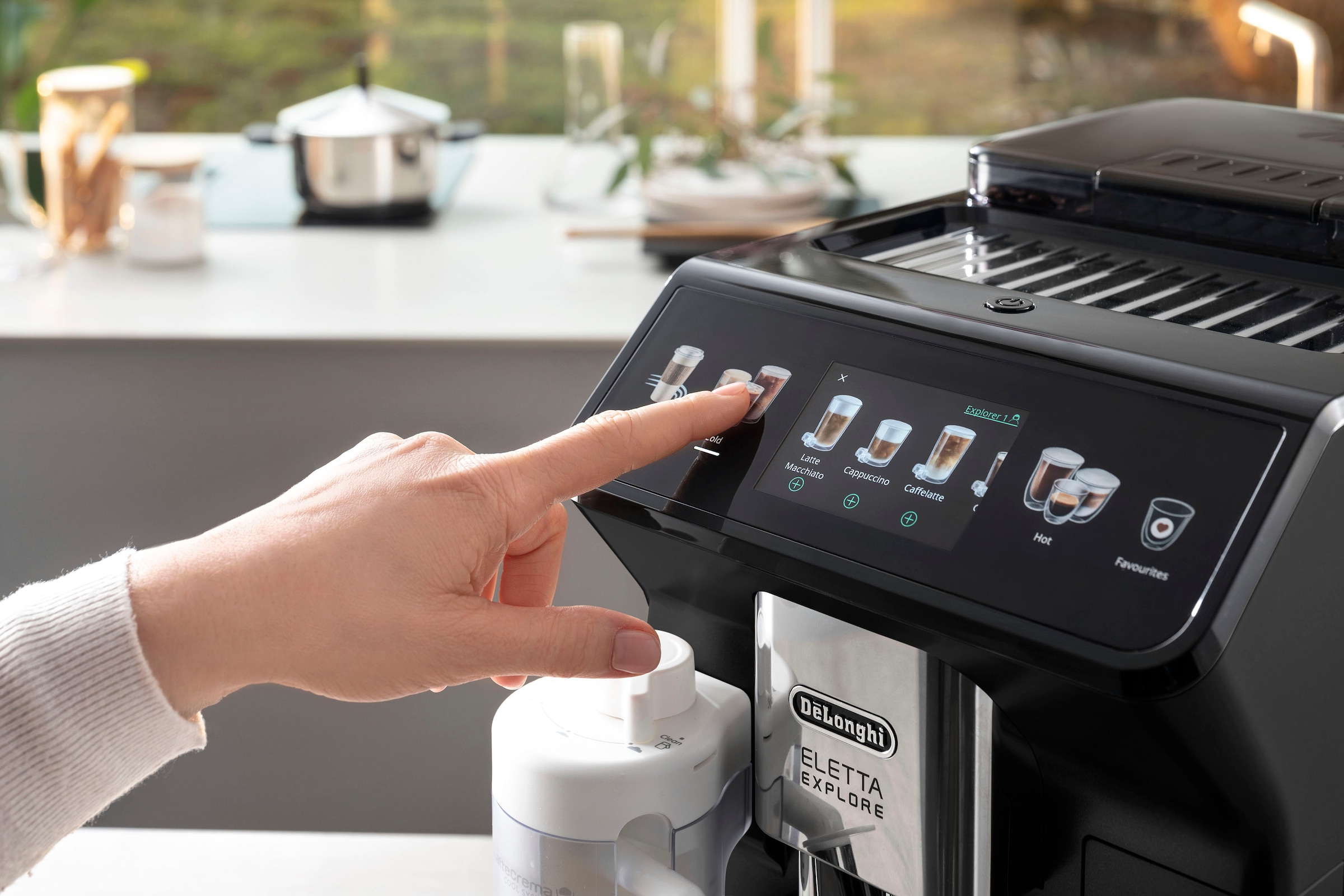 De'Longhi Kaffeevollautomat »Eletta Explore ECAM 450.55 G«, Grau, inkl. Pflegeset im Wert von € 31,99 UVP