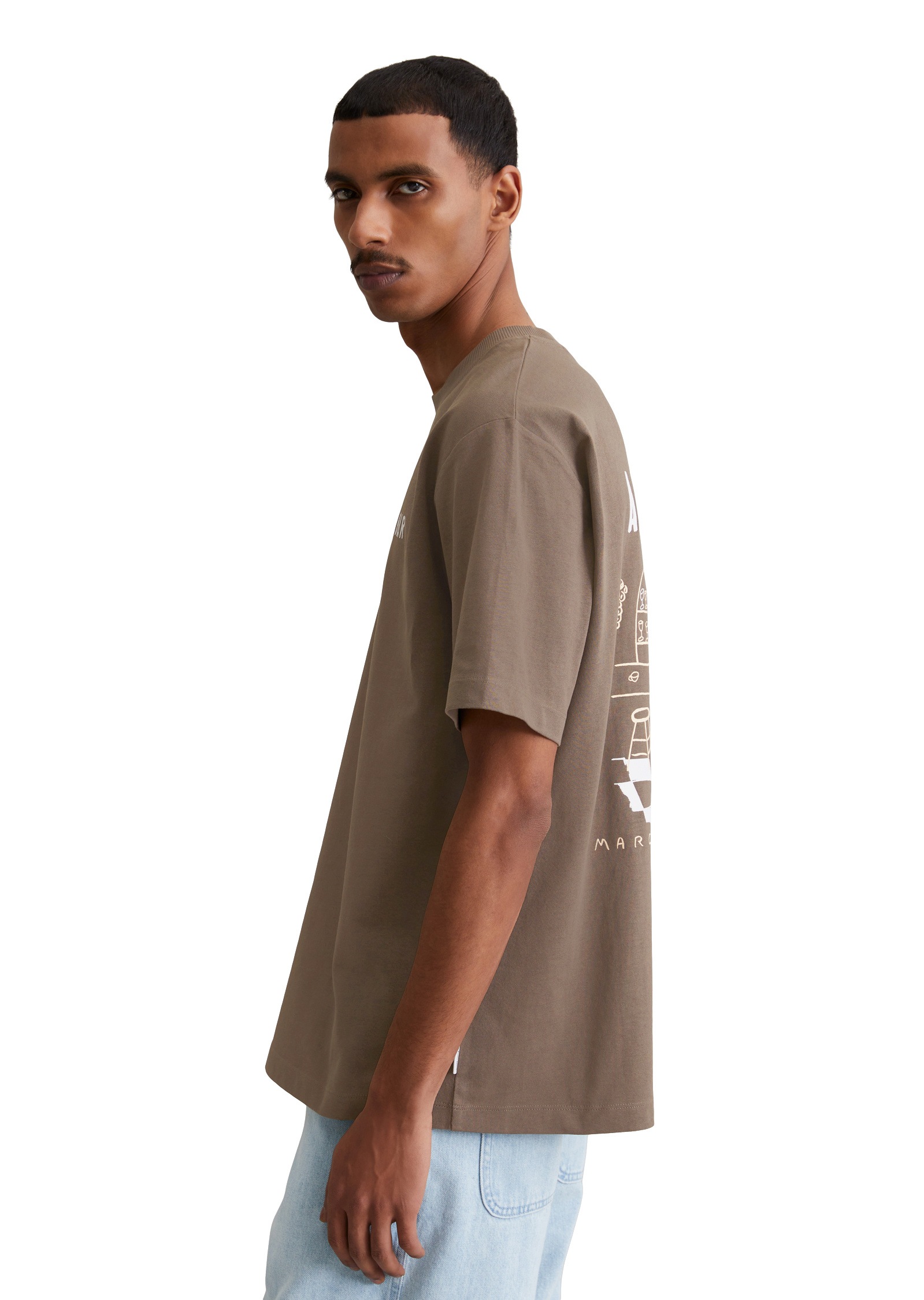 Marc O'Polo DENIM T-Shirt »mit markantem Rückenprint«