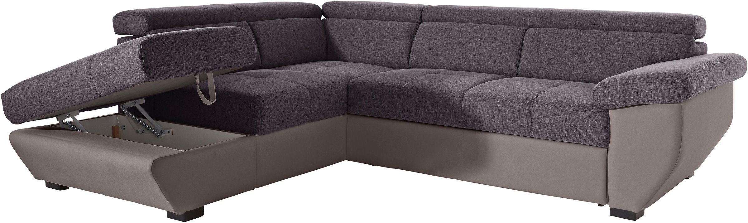 COTTA Ecksofa »Speedway L-Form«, mit Kopfteilverstellung, wahlweise mit Bettfunktion & Bettkasten
