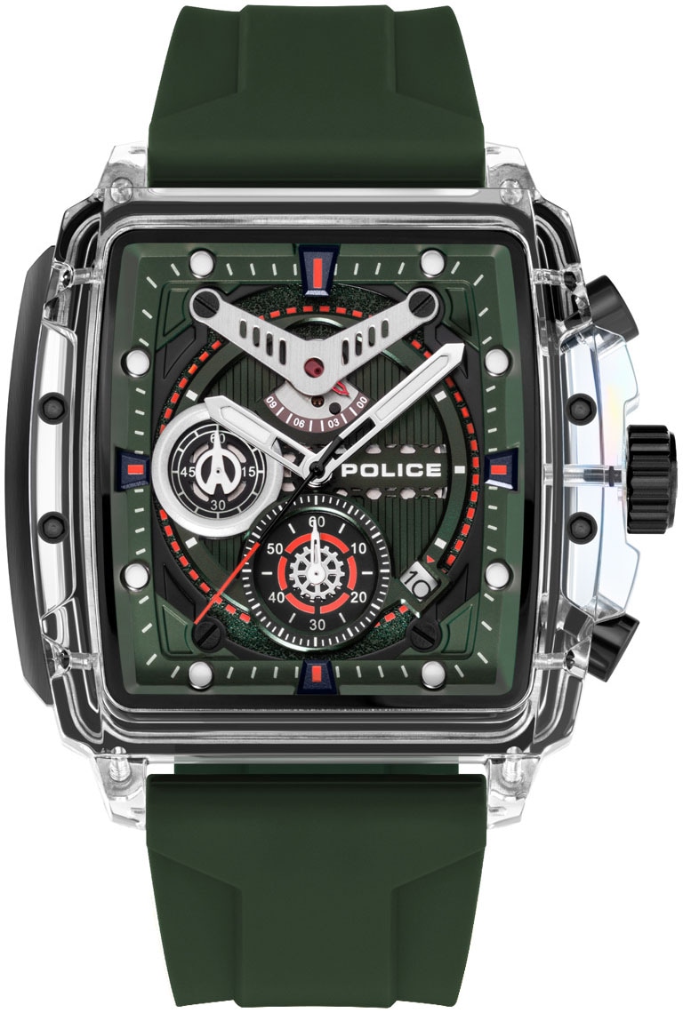 Chronograph »CLOUT«, Armbanduhr, Herrenuhr, Silikonarmband, analog, Tag, Stoppfunktion