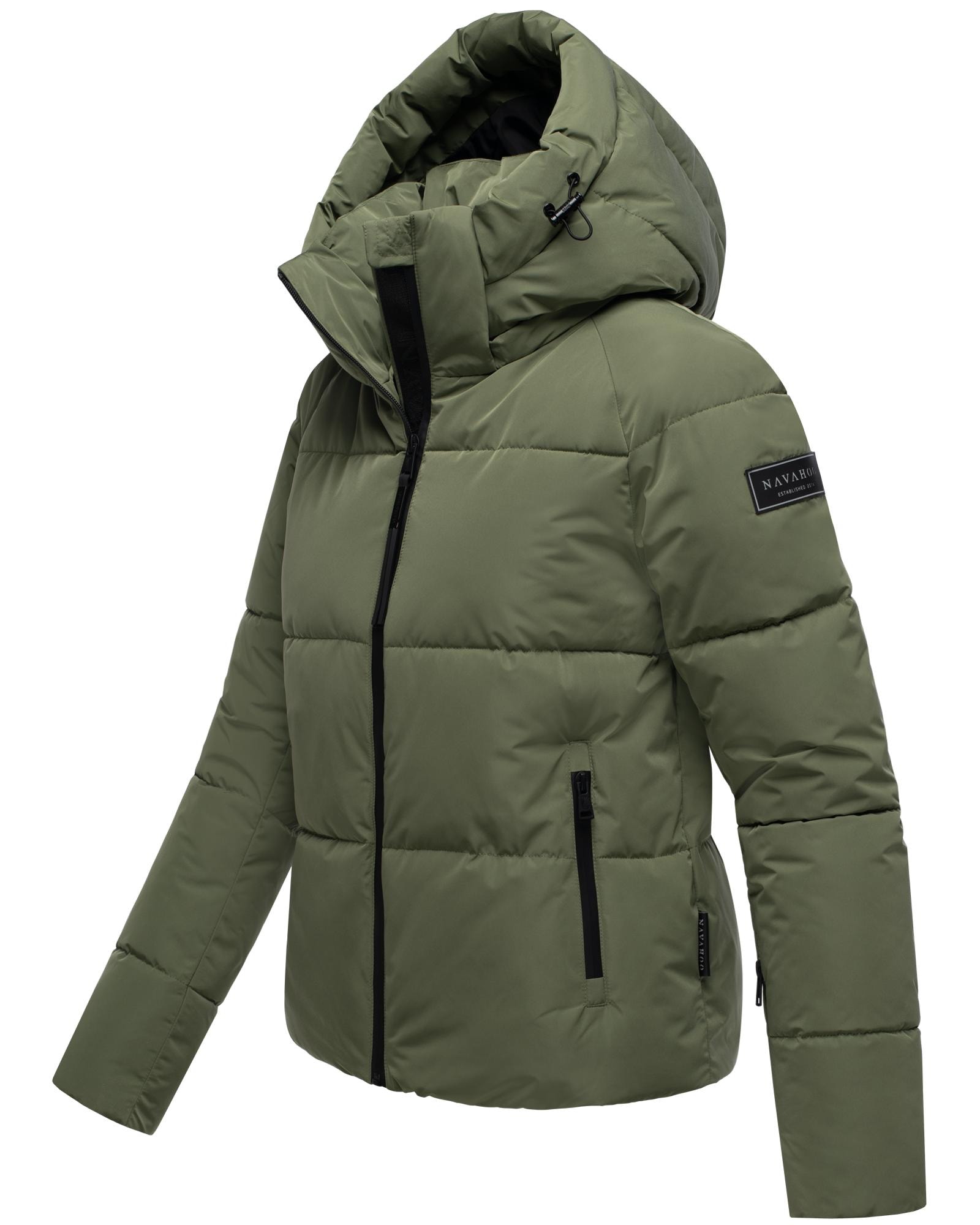 Navahoo Steppjacke »Frostherz XIV«, mit Kapuze, Kurze gesteppte Damen Winterjacke mit abnehmbarer Kapuze