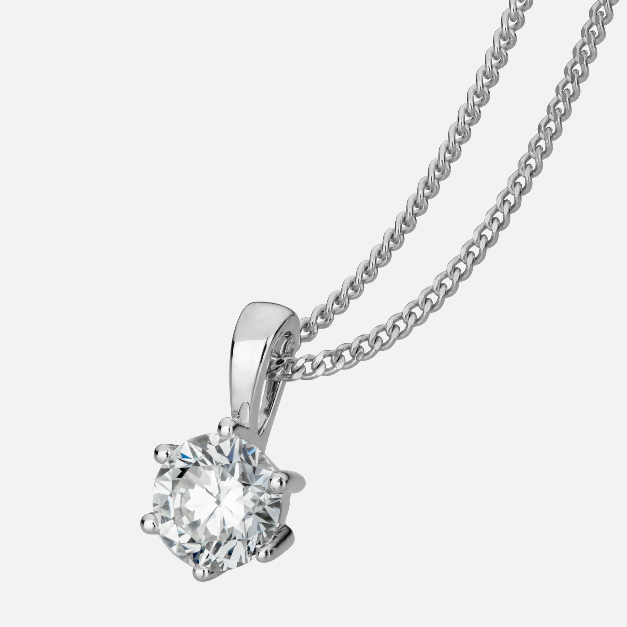Orolino Kette mit Anhänger »750/- Weißgold 1 Brillant 1,0 ct.«