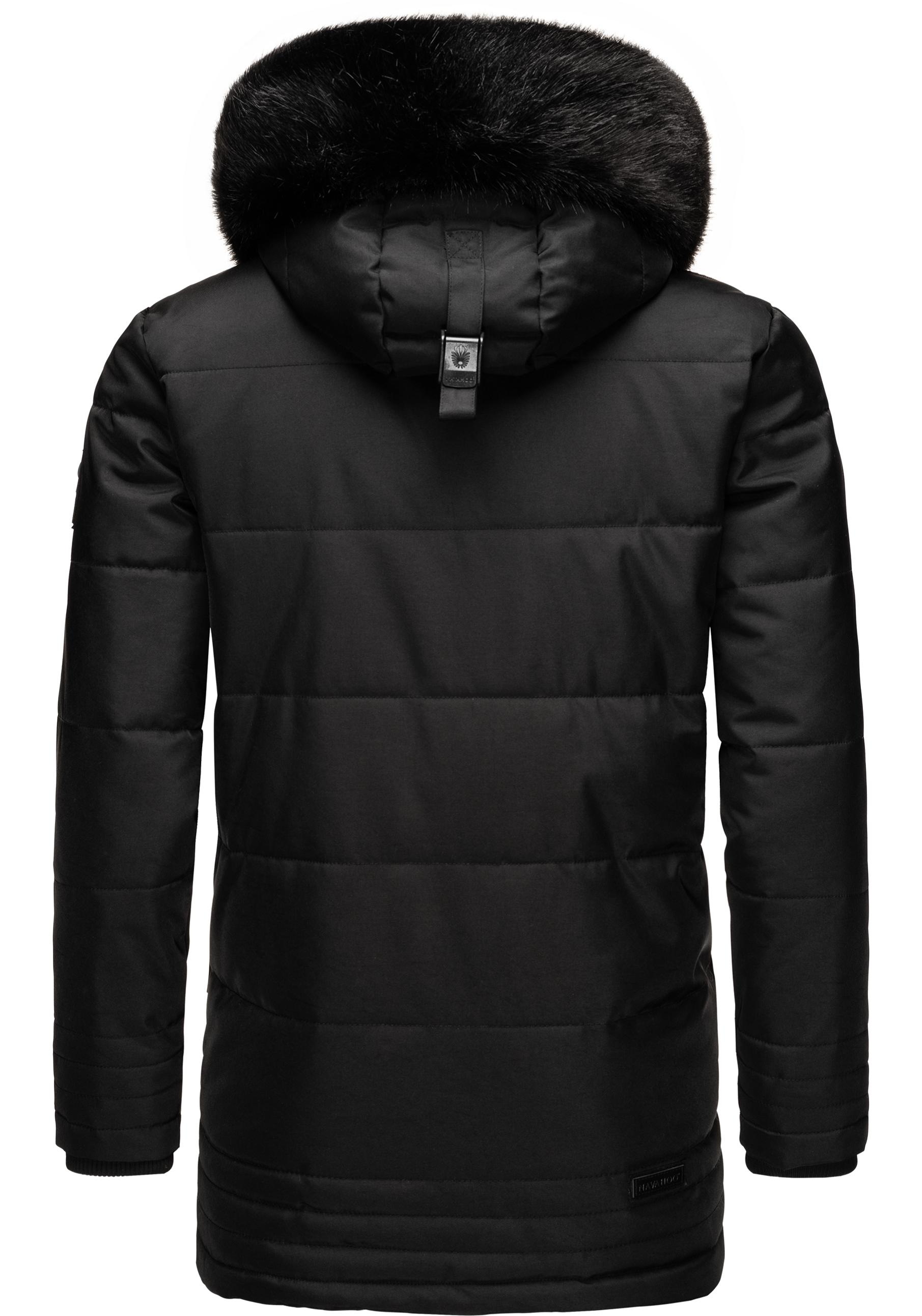 Navahoo Winterjacke »Luaan«, mit Kapuze, stylischer Wintermantel mit abnehmbarer Kapuze