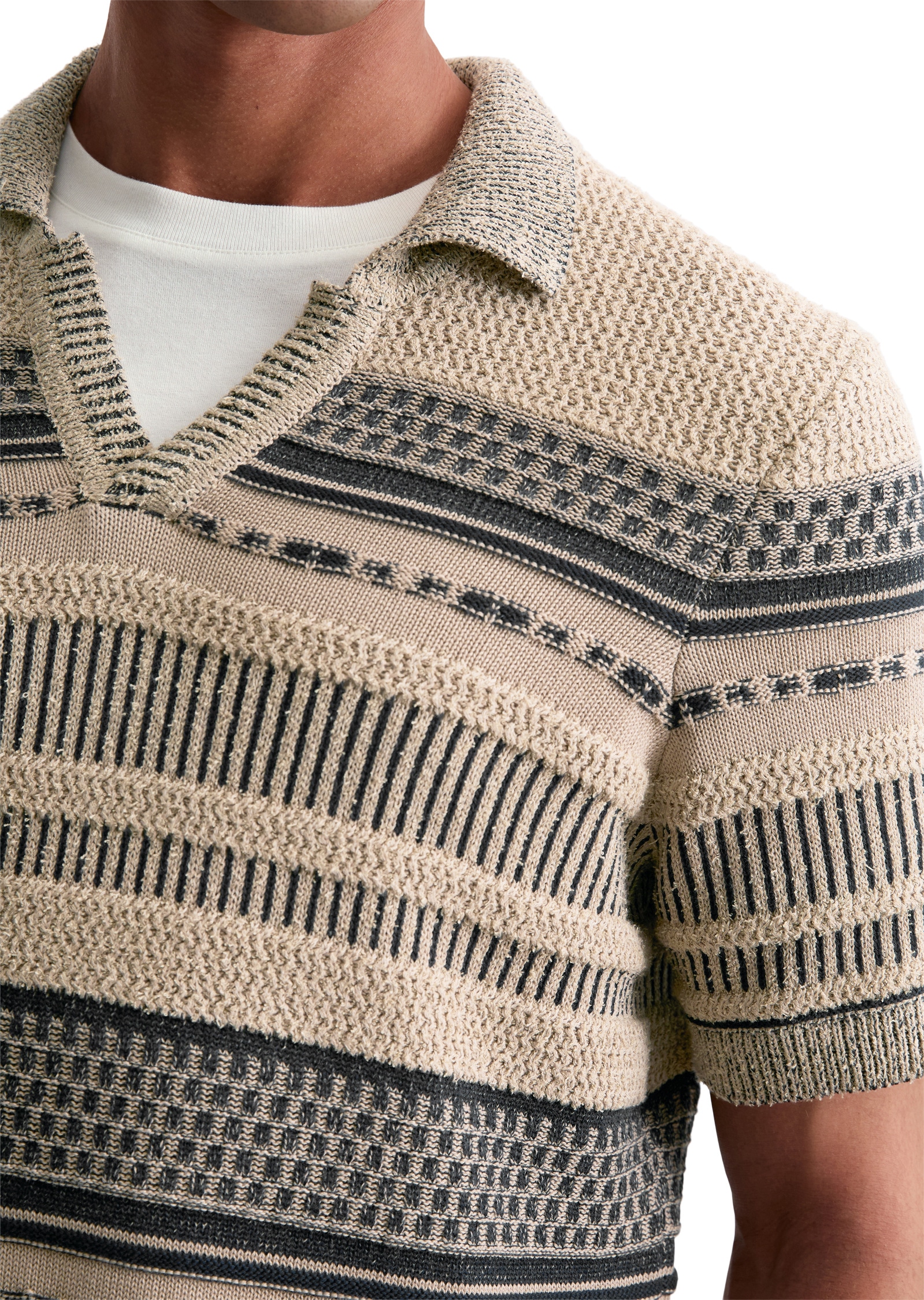 Marc O'Polo Strickpullover »mit Struktur-Mix«