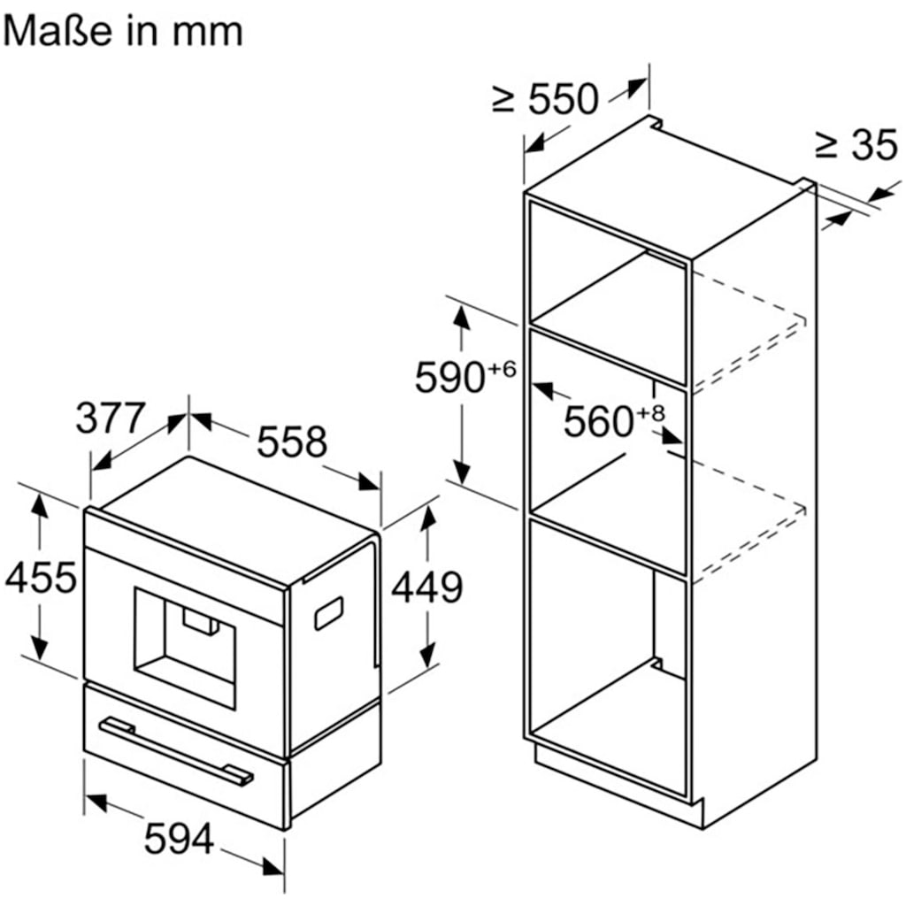 SIEMENS Einbau-Kaffeevollautomat »CT718L1W0«