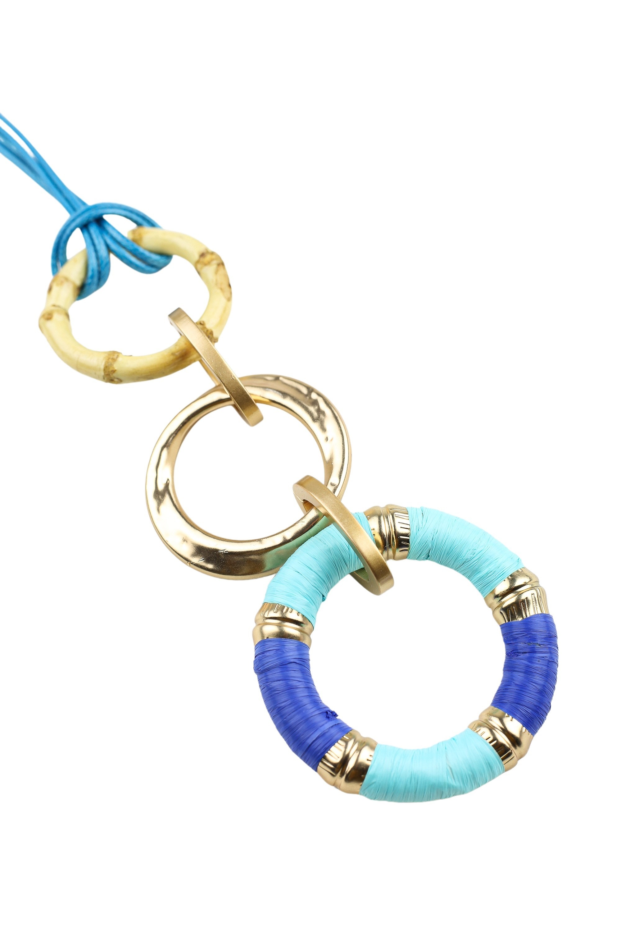 COLLEZIONE ALESSANDRO Lange Kette »Esmeralda«, mit drei verschiedenen Anhängern in Ringform