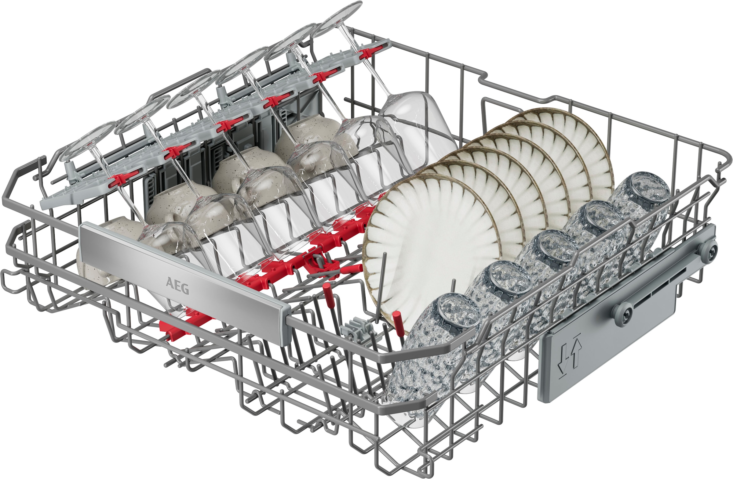 AEG Unterbaugeschirrspüler 8000 »GU8200A2SCM« Leise Spülmaschine 38 dB kraftvoll gegen Eingebranntes bei 8,4l Wasser