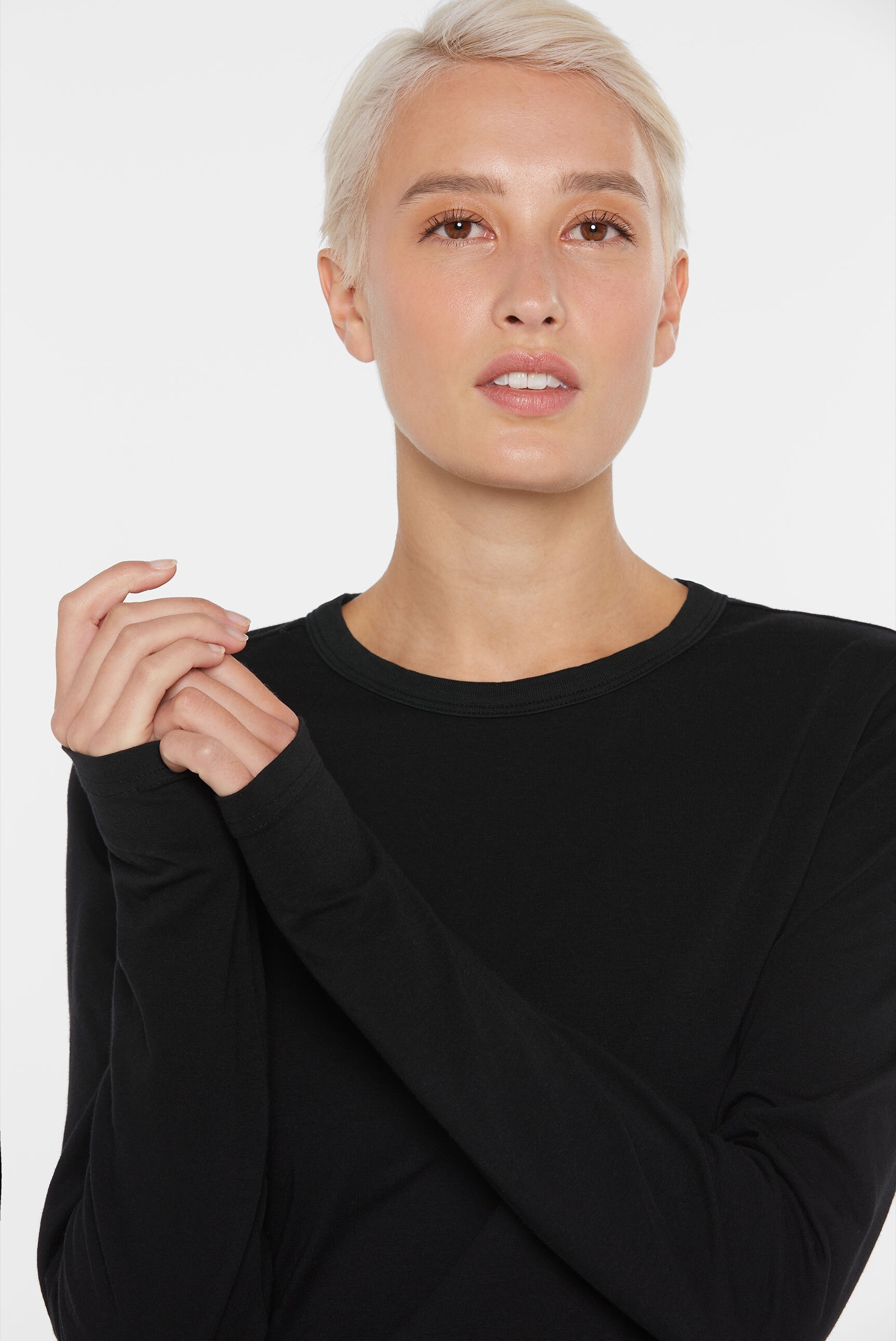 SENSES.THE LABEL Rundhalsshirt, mit Baumwolle