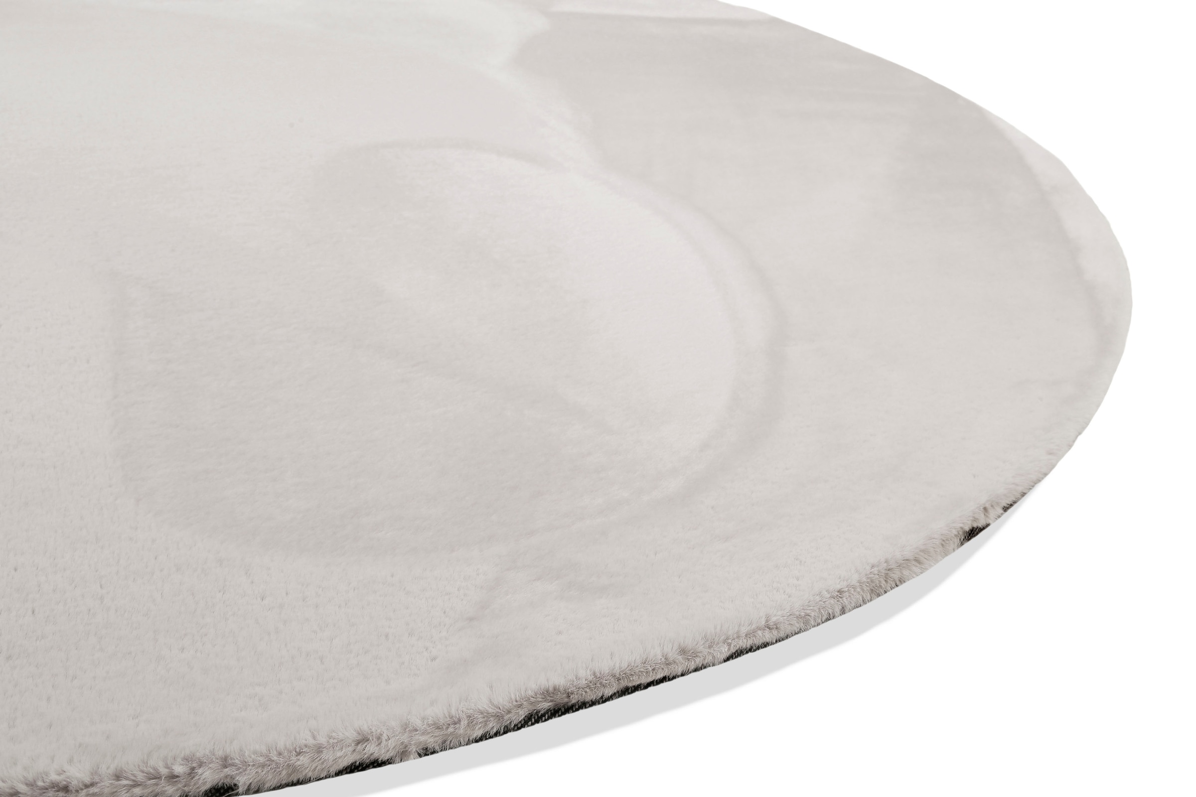 Wecon home Basics Hochflor-Teppich »Anna«, rund, 25 mm Höhe, Wohnzimmer, Schlafzimmer, Felloptik, sehr weich und flauschig, Uni