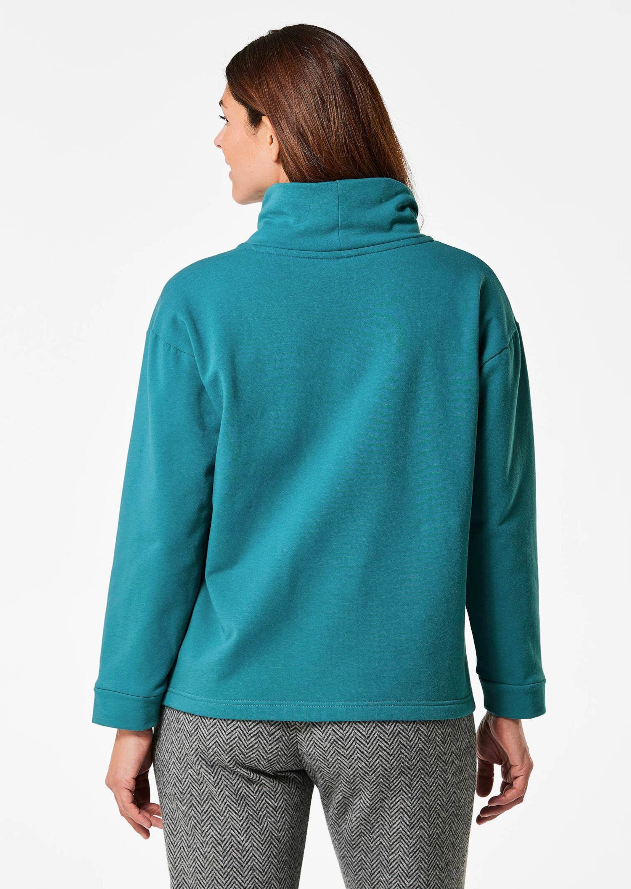 GOLDNER Hausanzug »Sweatshirt mit halsfernen Kragen und Tunnelzug«