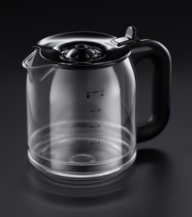 RUSSELL HOBBS Filterkaffeemaschine »Buckingham Dig. Glas 20680-56«, 1,25 l Kaffeekanne, 1x4, mit blauem Leuchtring