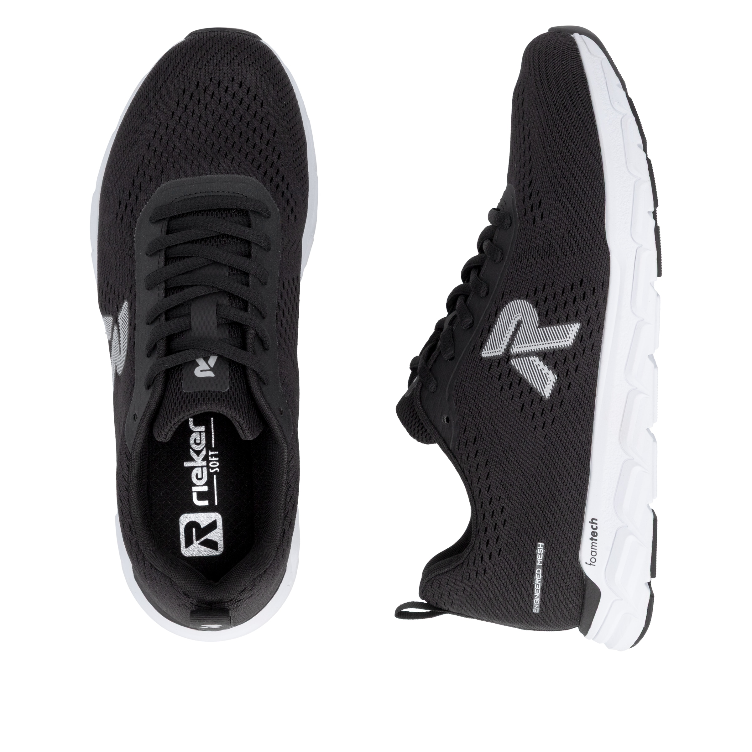 RIEKER Sport Sneaker  Freizeitschuh, Halbschuh, Schnürschuh mit herausnehmbarer Einlage