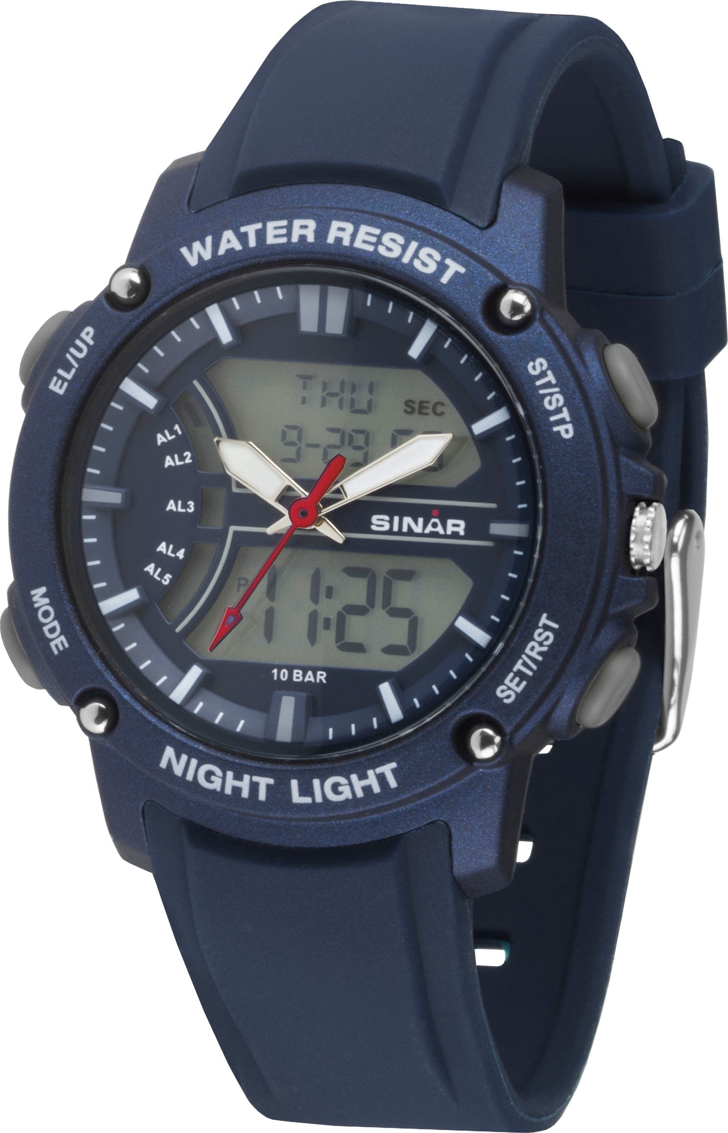 SINAR Quarzuhr »XW-27-2«, Armbanduhr, Herrenuhr, analaog, digital, Datum