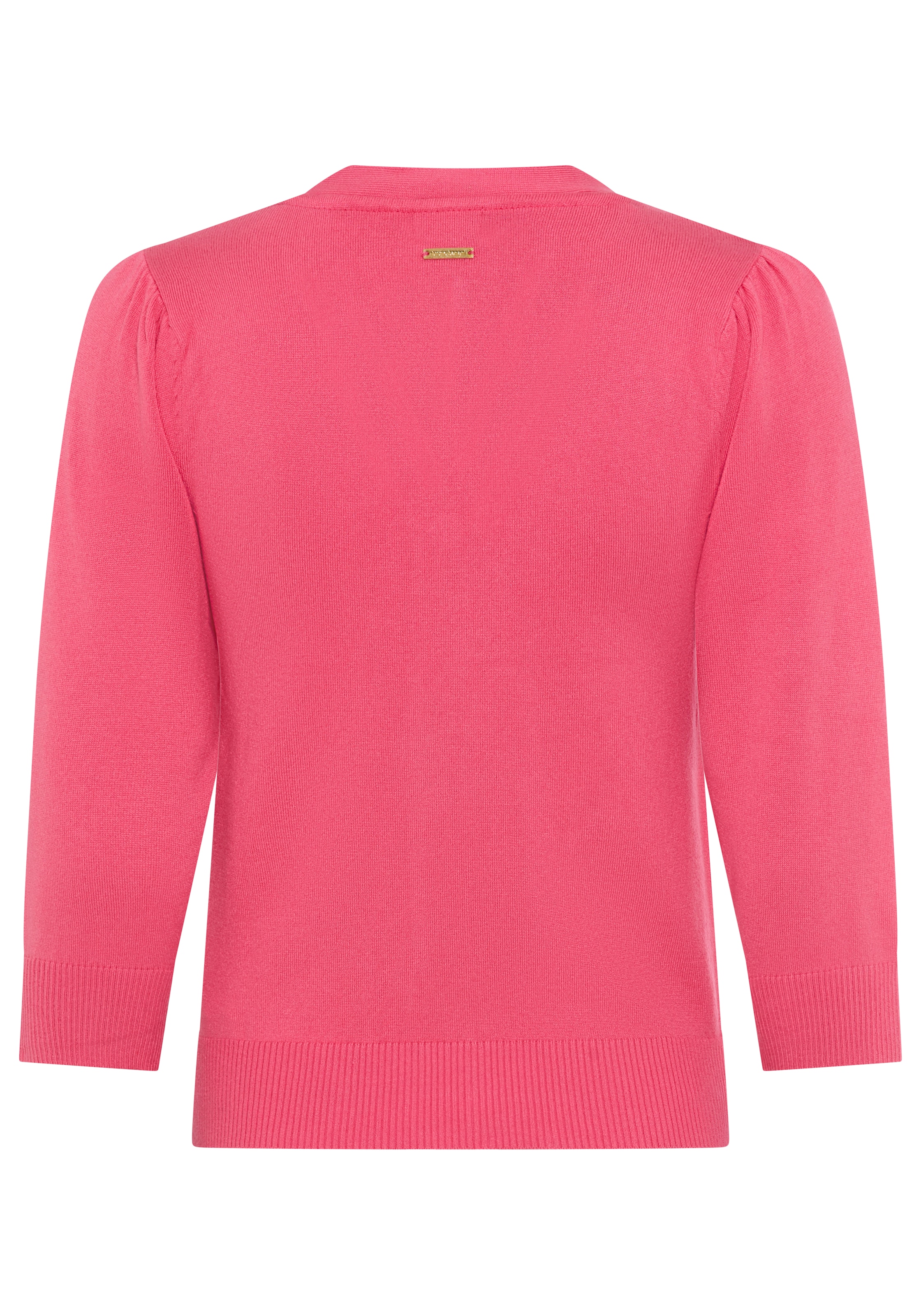 Bruno Banani Cardigan figurumspielende Passform, V-Ausschnitt, mit Puffärmeln