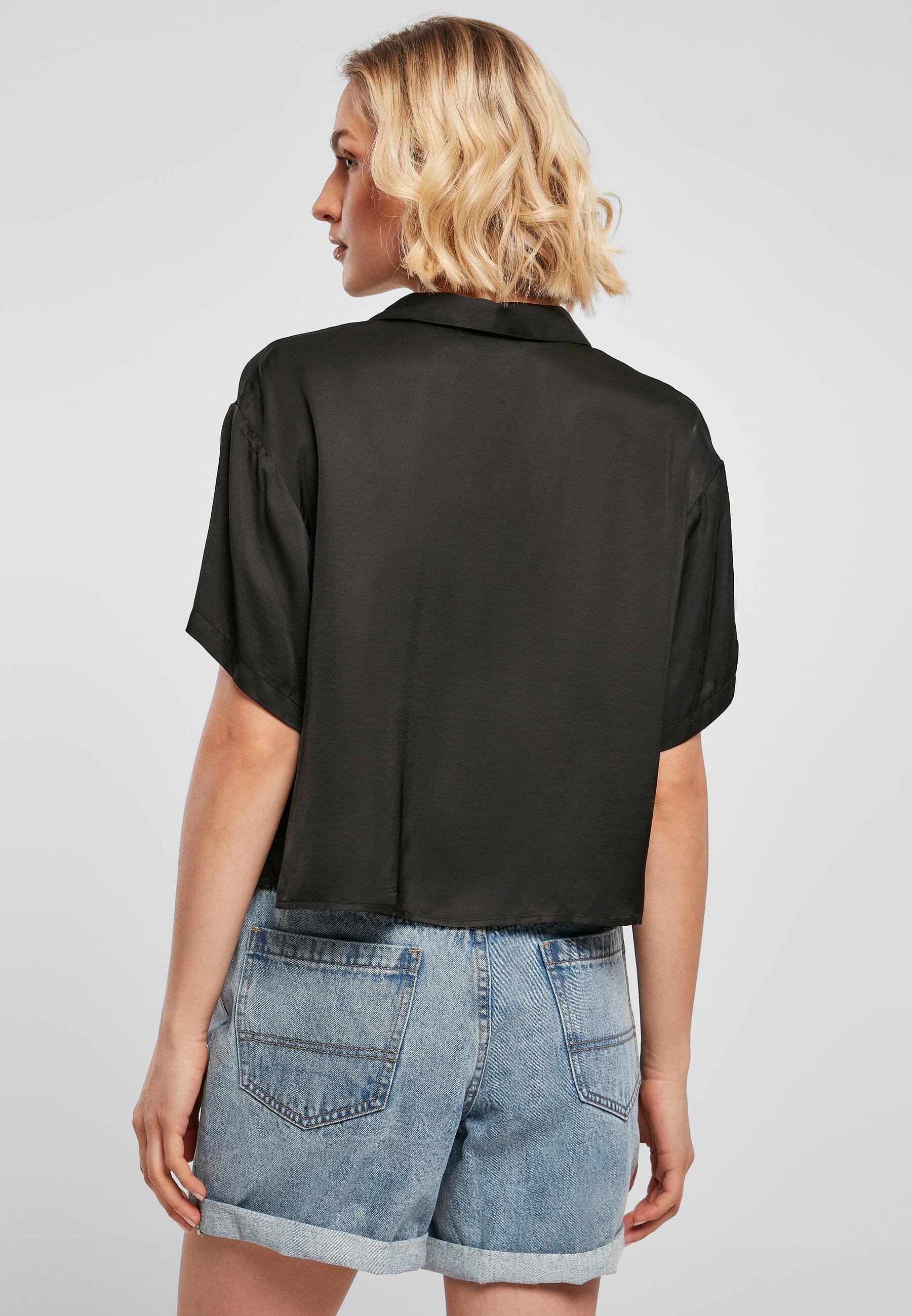 URBAN CLASSICS Langarmhemd »Damen Ladies online Shirt«, Resort tlg.) Viscose Satin bestellen | BAUR (1