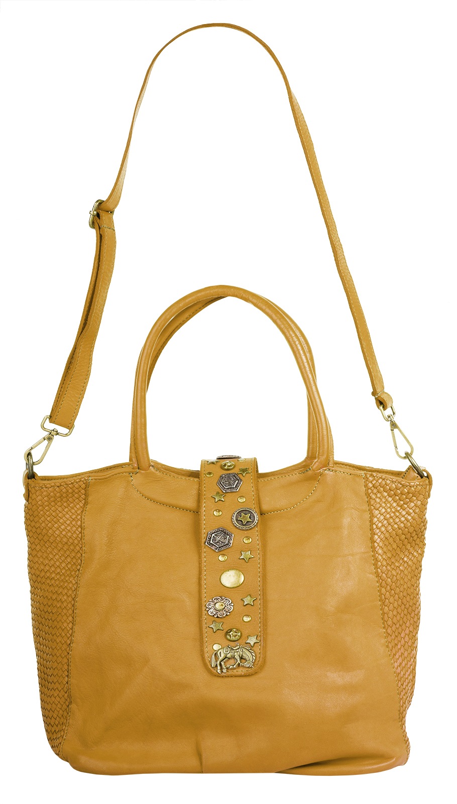Thumbnail - forty Henkeltasche, echt Leder, Made in Italy