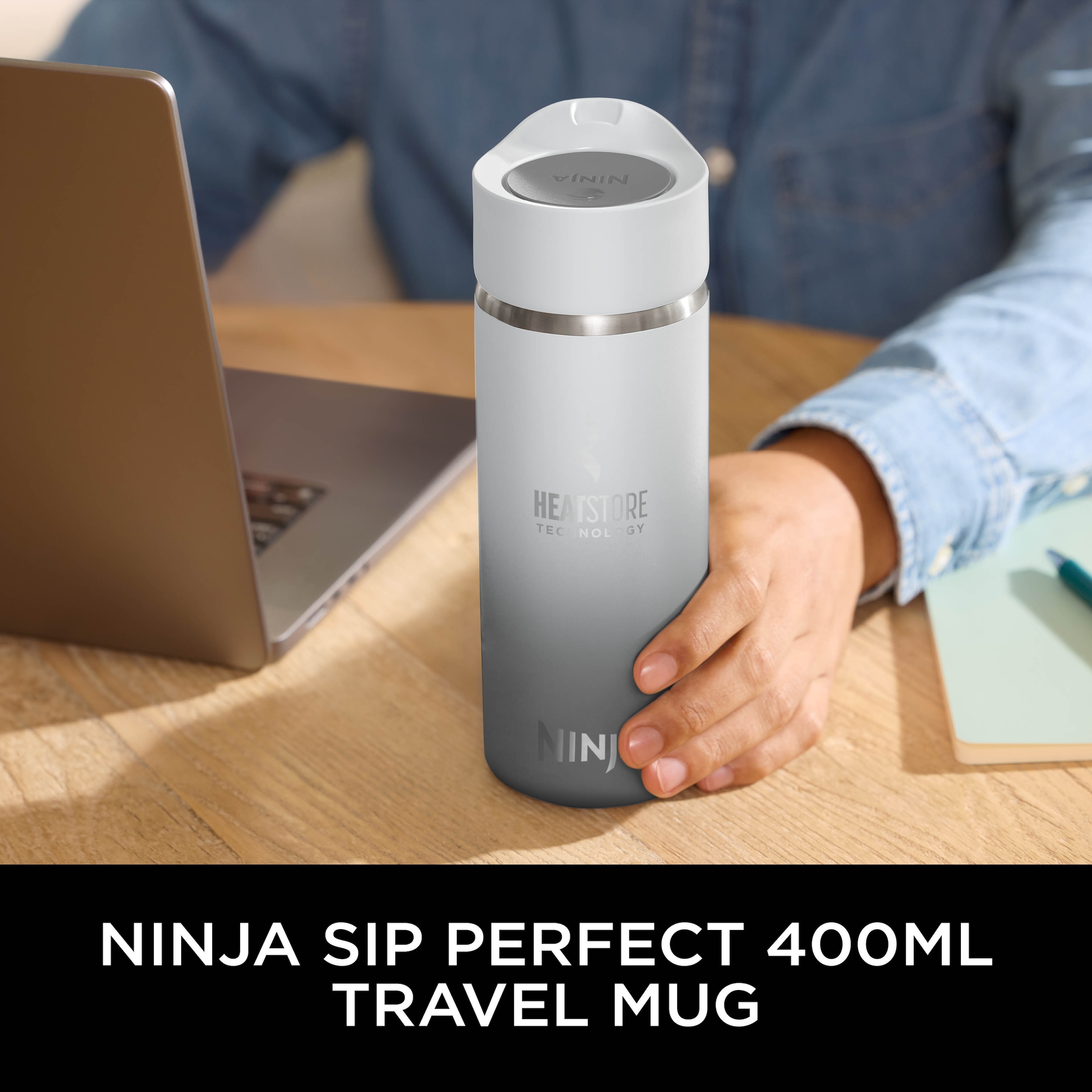 NINJA Isolierflasche »Ninja Sip Perfect Reisebecher - 300 ml DW1203EUU / 400 ml DW1603EUU«, Kontrollierte Wärme für den perfekten Schluck, jedes Mal