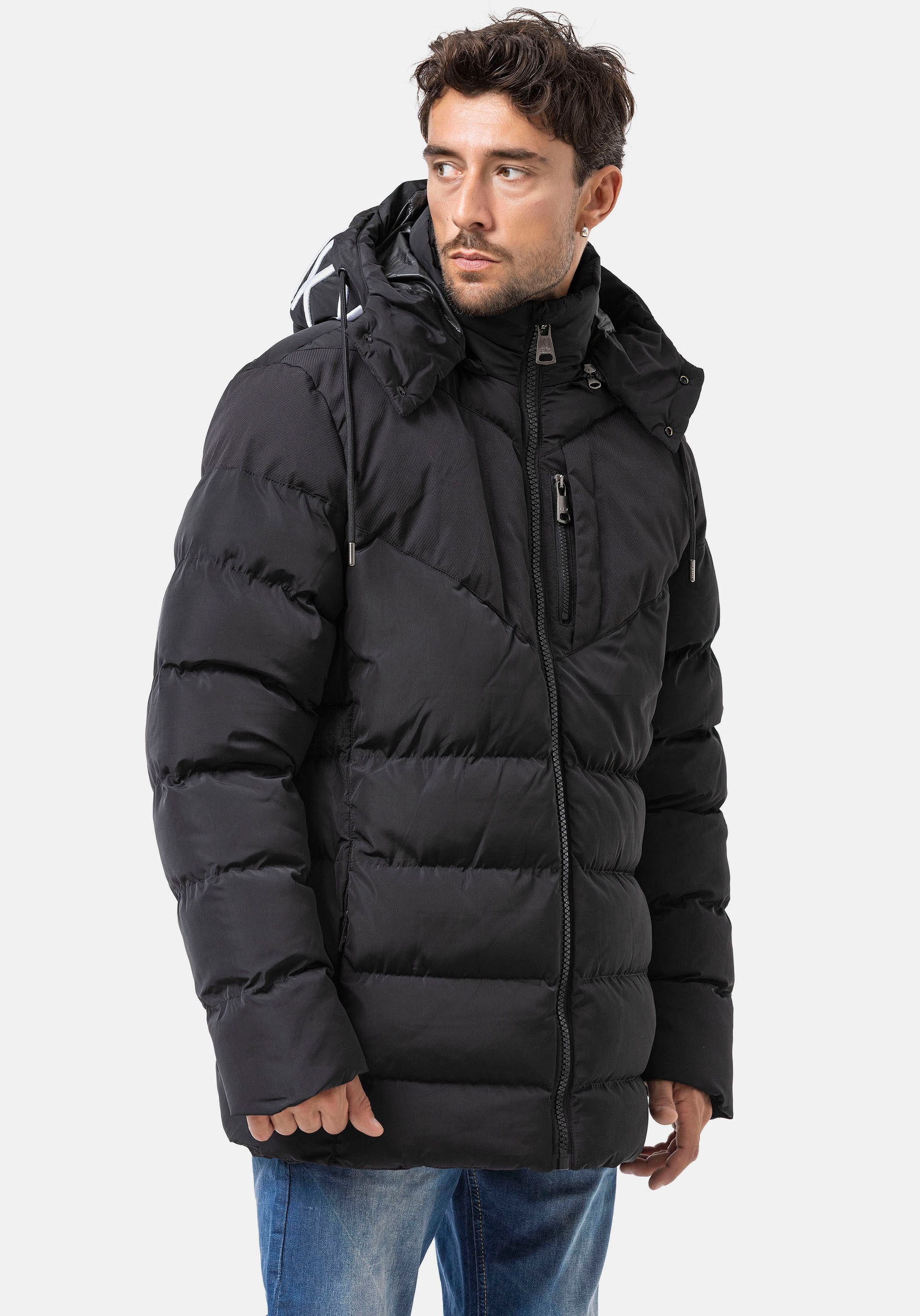 Cipo & Baxx Steppjacke mit Kapuze