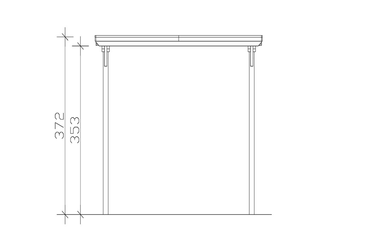 Skanholz Einzelcarport »Caravan-Emsland«, 341 cm, natur