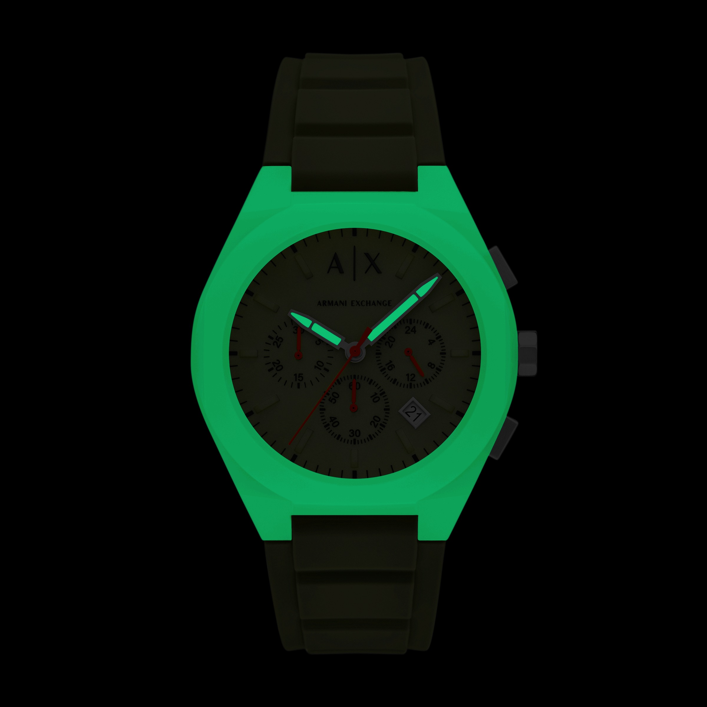ARMANI EXCHANGE Chronograph »SYNC«, Quarzuhr, Armbanduhr, Herrenuhr, Silikonarmband, analog, Tag