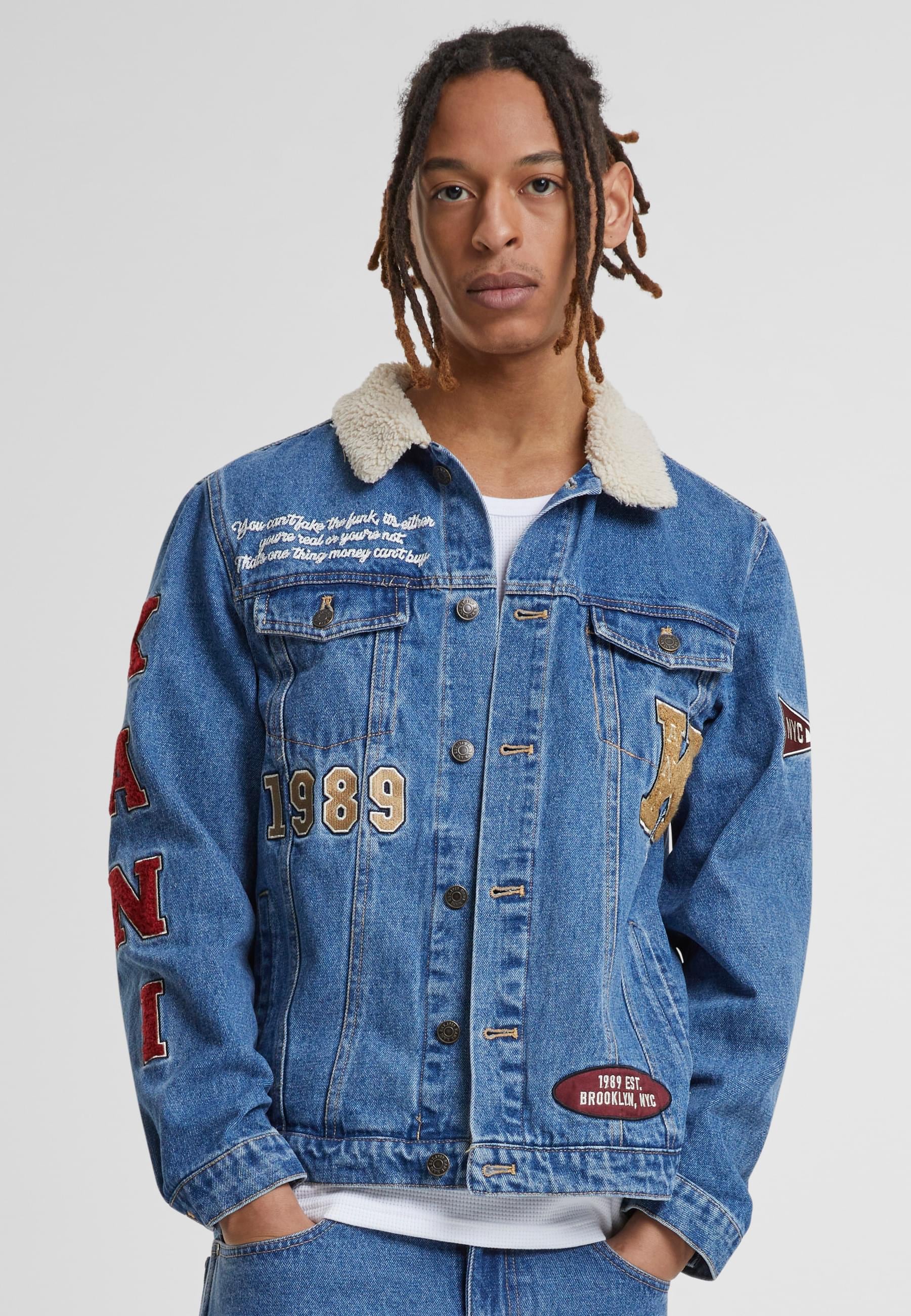 Karl Kani Jeansjacke »Karl Kani Herren KM224-030-1 KK OG Patched Denim Jacket«, (1 St.), ohne Kapuze