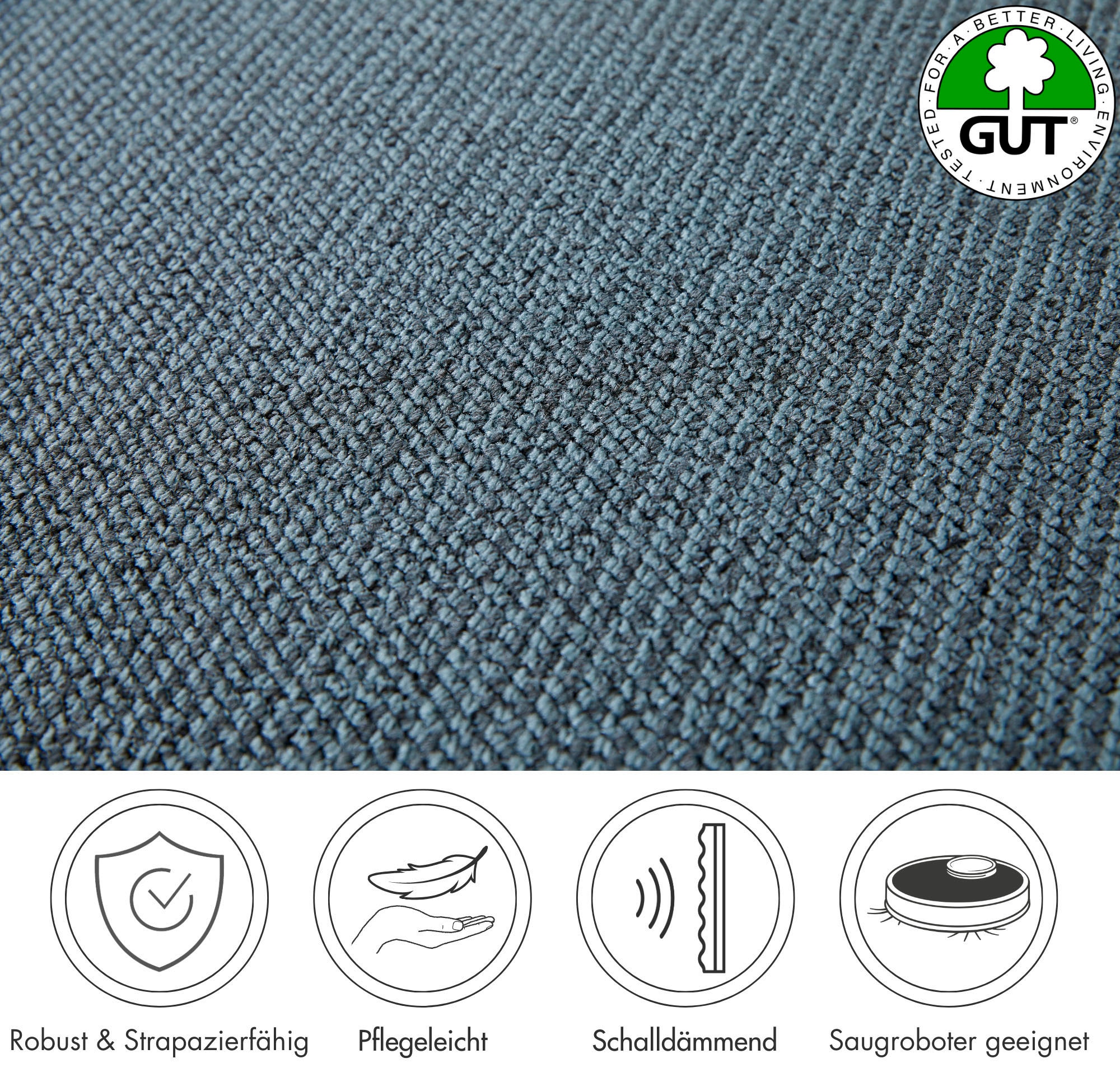 Andiamo Teppichboden »Tulsa, Schlinge, Made in Belgium«, rechteckig, 6 mm Höhe, meliert, Breite 400 cm oder 500 cm, strapazierfähig & pflegeleicht