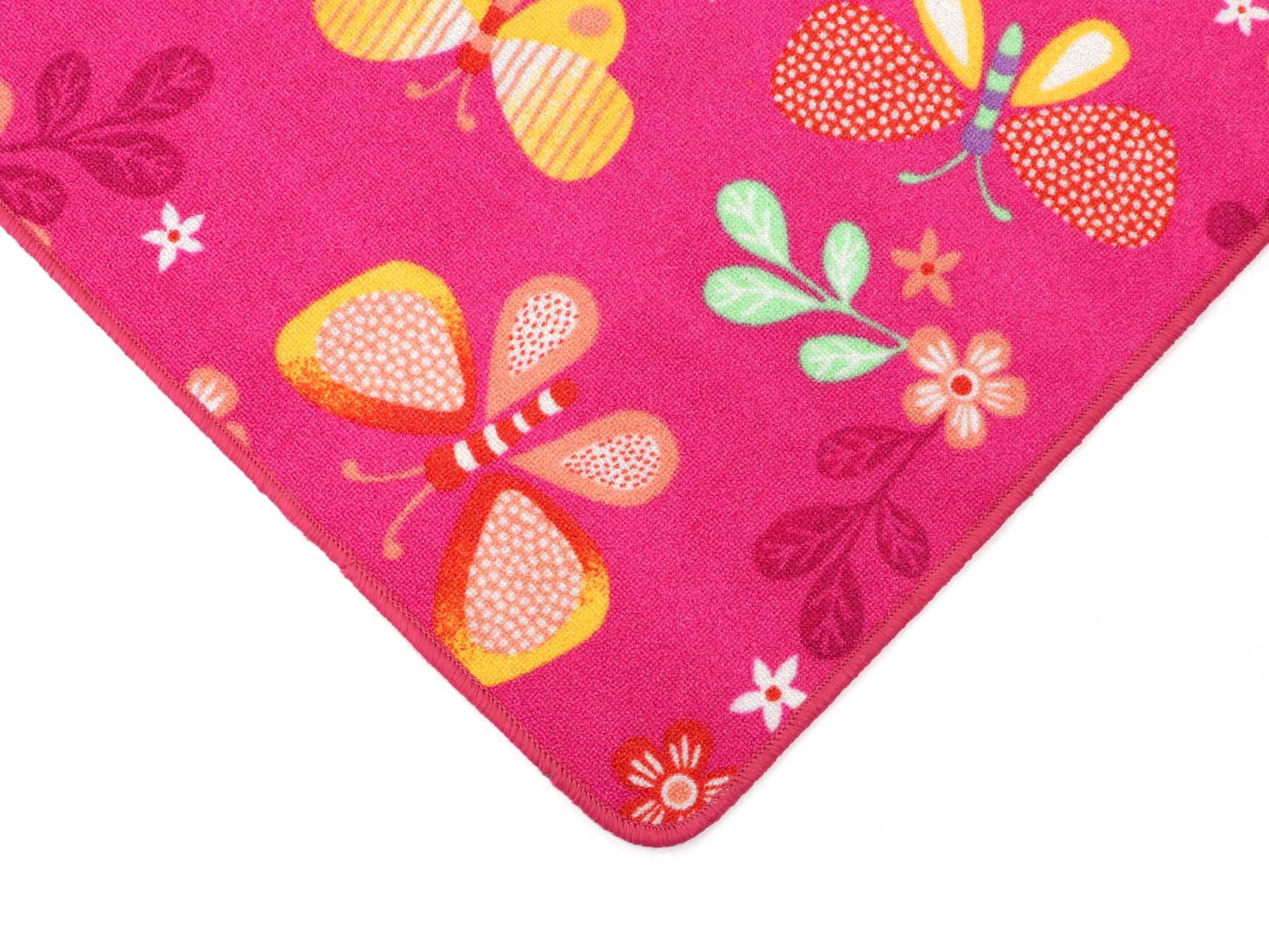 Primaflor-Ideen in Textil Kinderteppich »PAPILLON, Made in Belgium«, rechteckig, 6,5 mm Höhe, Motiv Schmetterlinge, Kinderzimmer