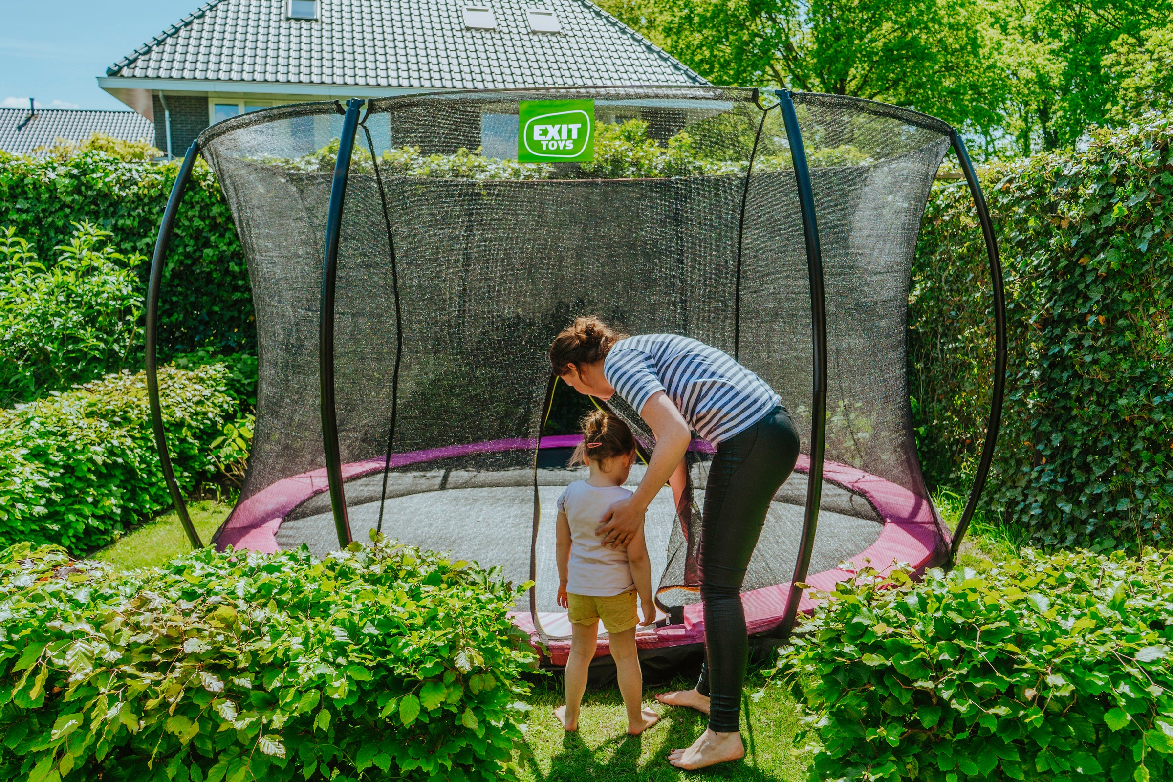 EXIT Gartentrampolin »Silhouette Ground«, Ø 427 cm, mit Sicherheitsnetz