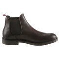 Tommy Hilfiger Chelseaboots »ELEVATED ROUNDED LTH CHELSEA«, mit gestreifter Anziehlasche