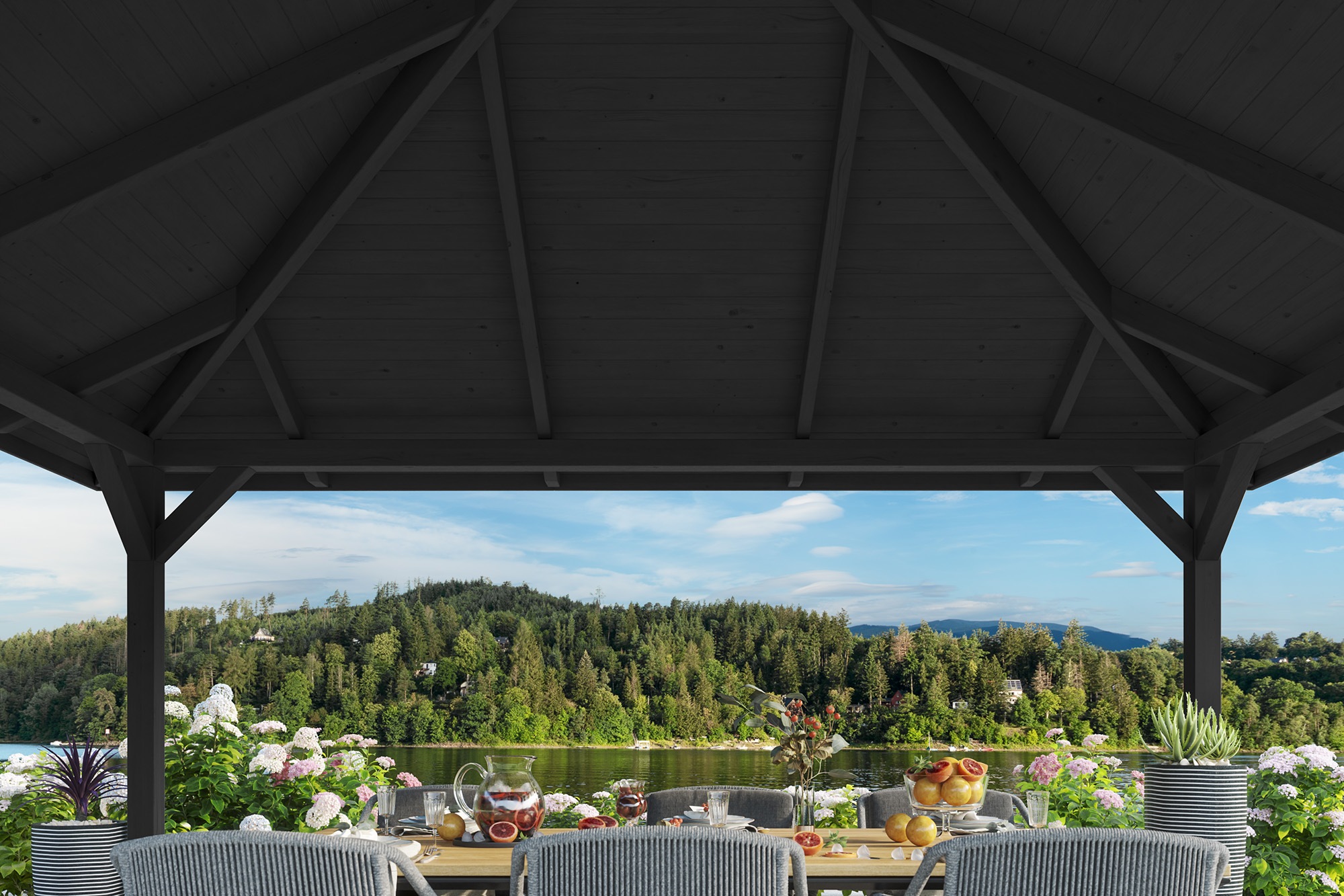 Skanholz Pavillon »Cannes 3«, 4-Eck, BxT: 504x504 cm