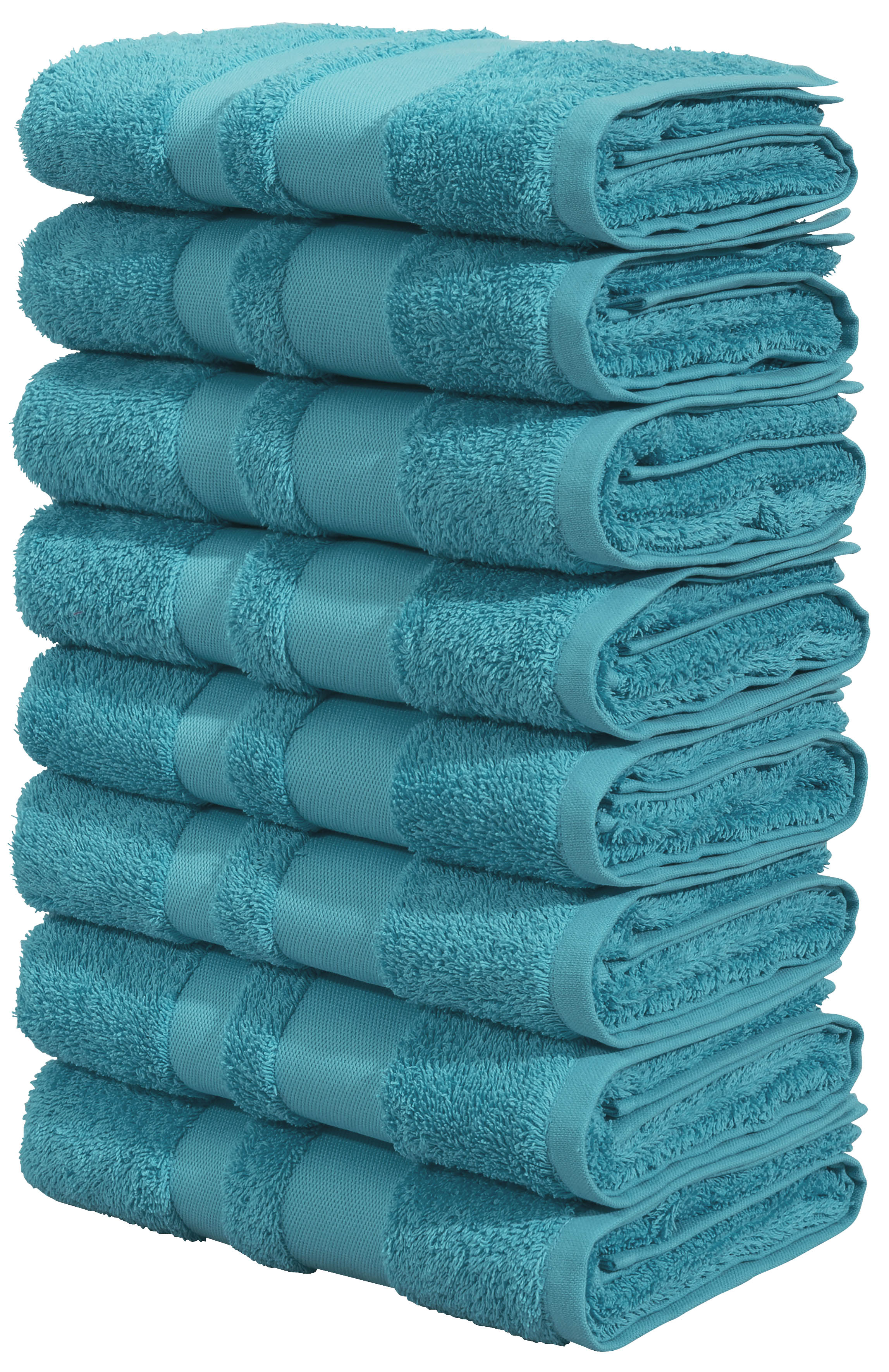 OTTO home Handtücher "Vanessa, 8 Handtücher, 50x100cm, in Standard- und Premium-Qualität" Handtücher mit Bordüre, 100% Baumwolle, einfarbig, weich