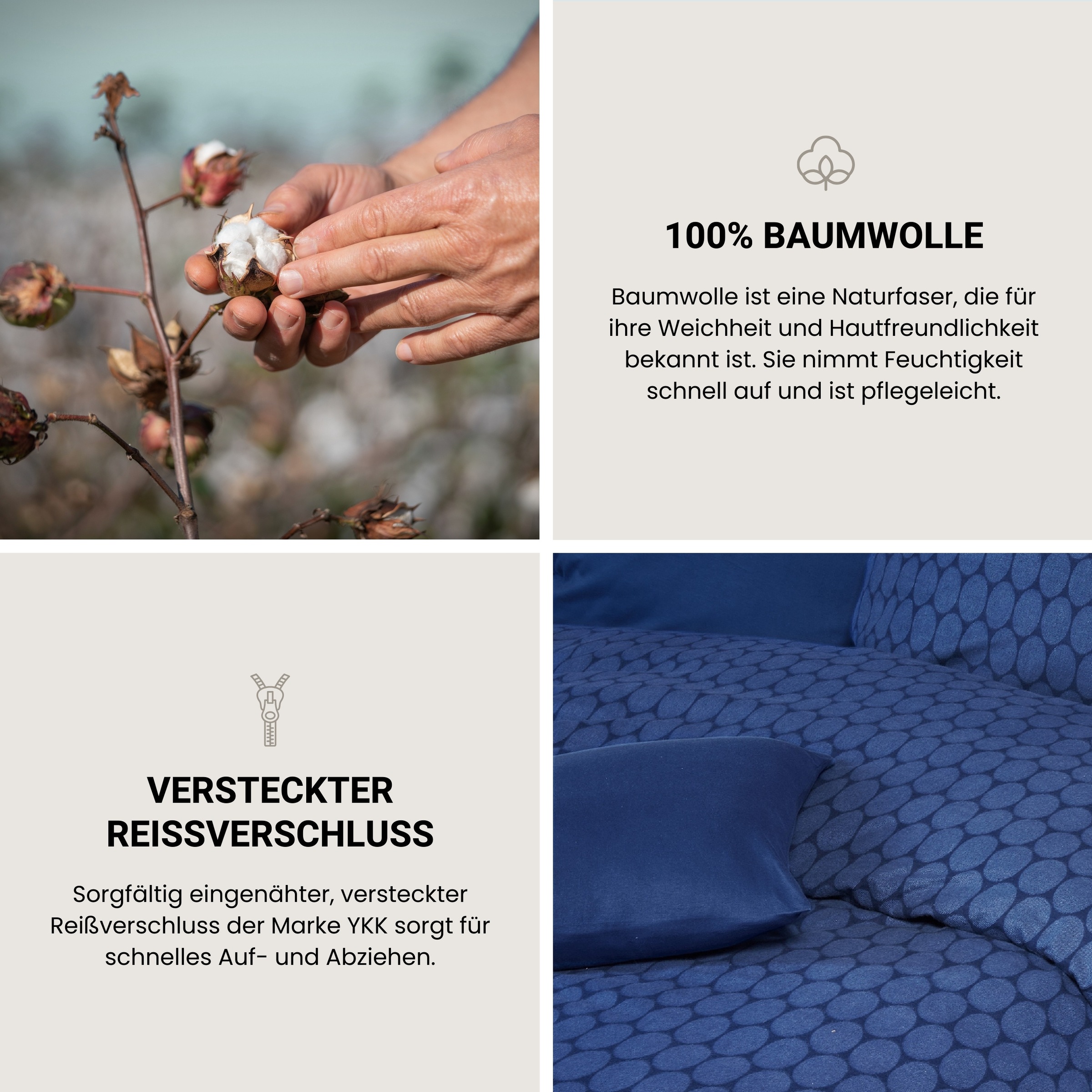 Schiesser Bettwäsche »Drops aus weichem Baumwollflanell in Ton-in-Ton Optik«, Made in Green