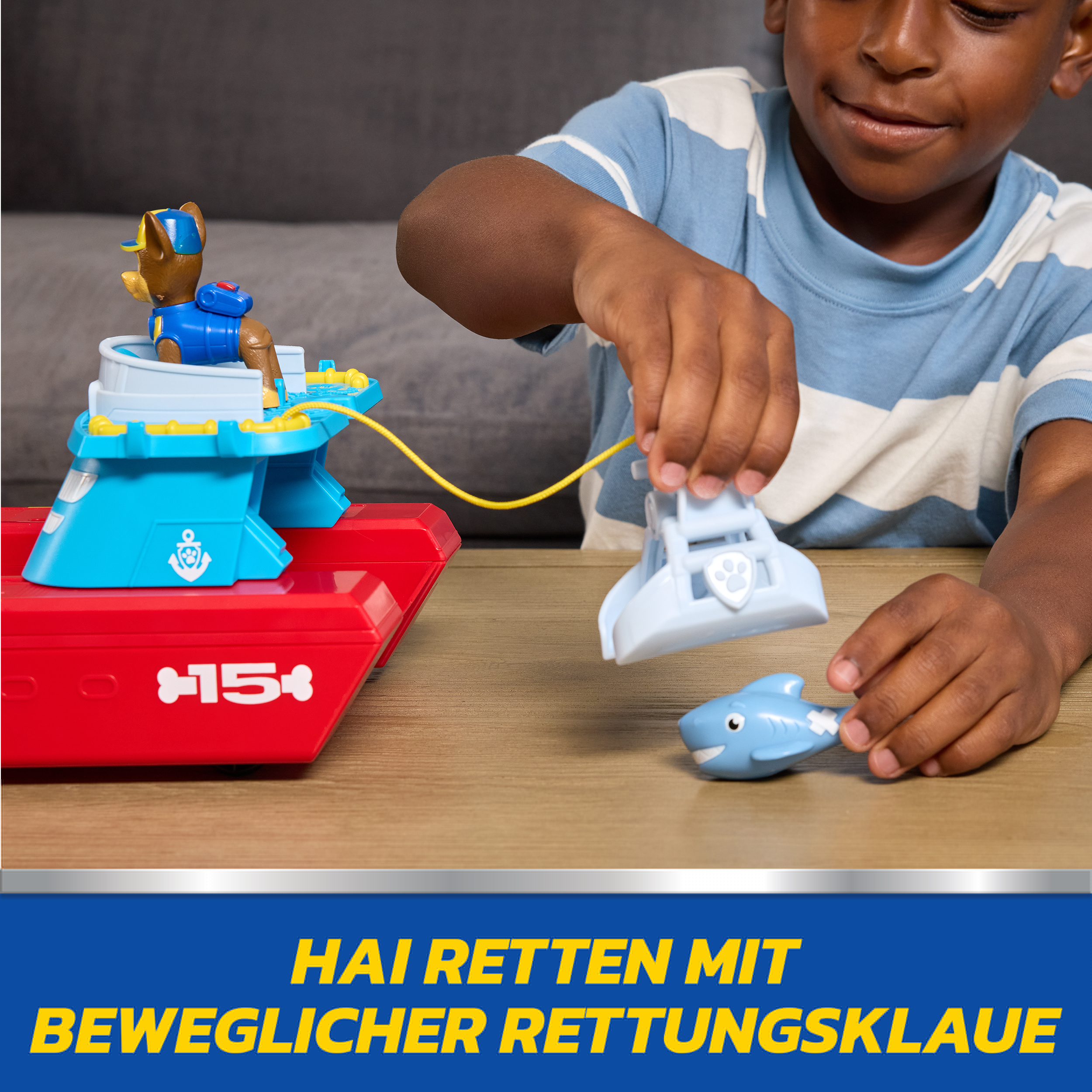 Spin Master Spielwelt »PAW Patrol - Sea Patroller Rettungsboot mit Chase Figur und Hai«