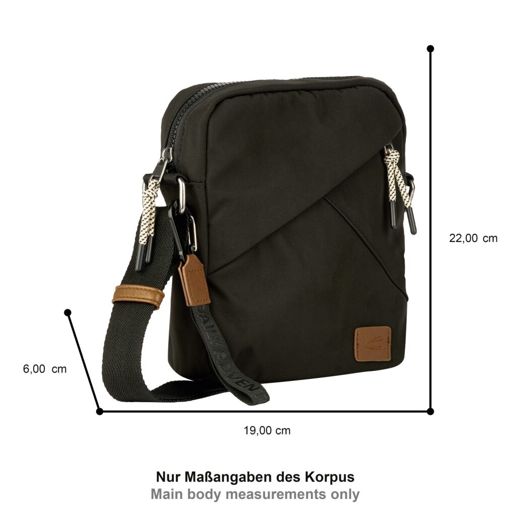 camel active Umhängetasche »Aurum« aus recyceltem Polyester in Nylonstruktur, leicht & mit feinen Details