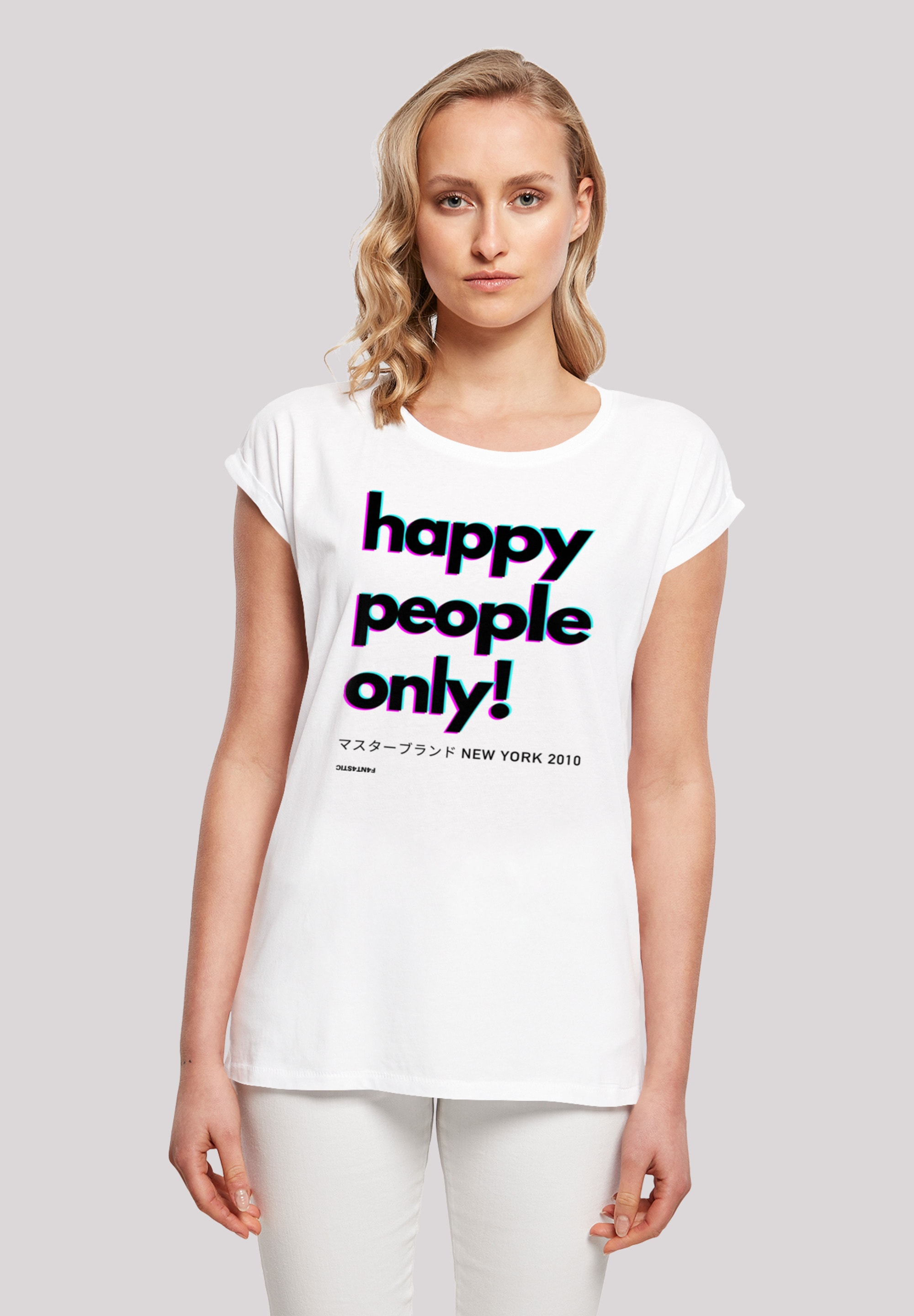 F4NT4STIC T-Shirt "Happy people only New York", Print