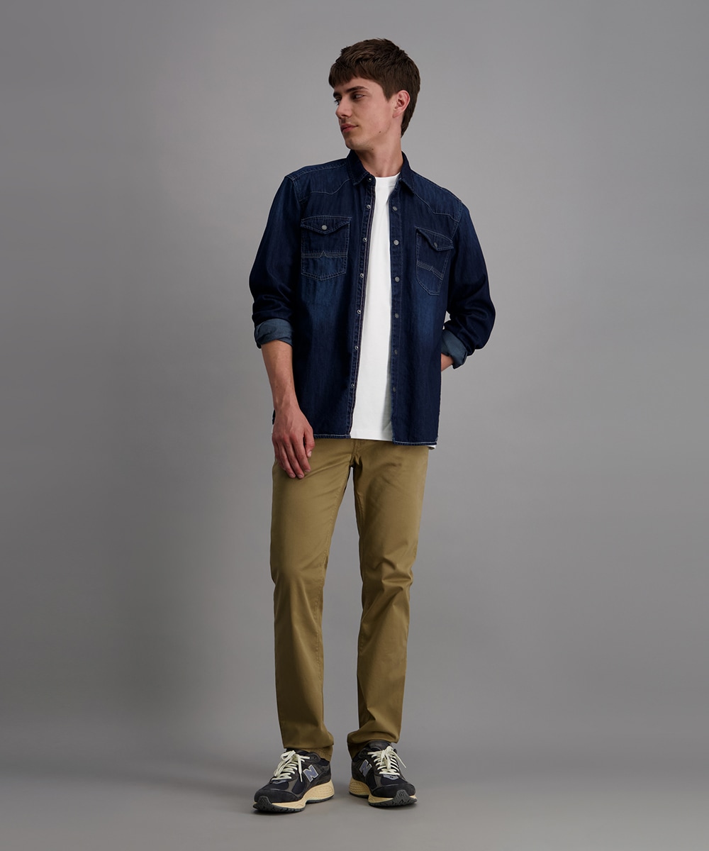 Pioneer Authentic Jeans Jeanshemd, mit abgerundetem Saum