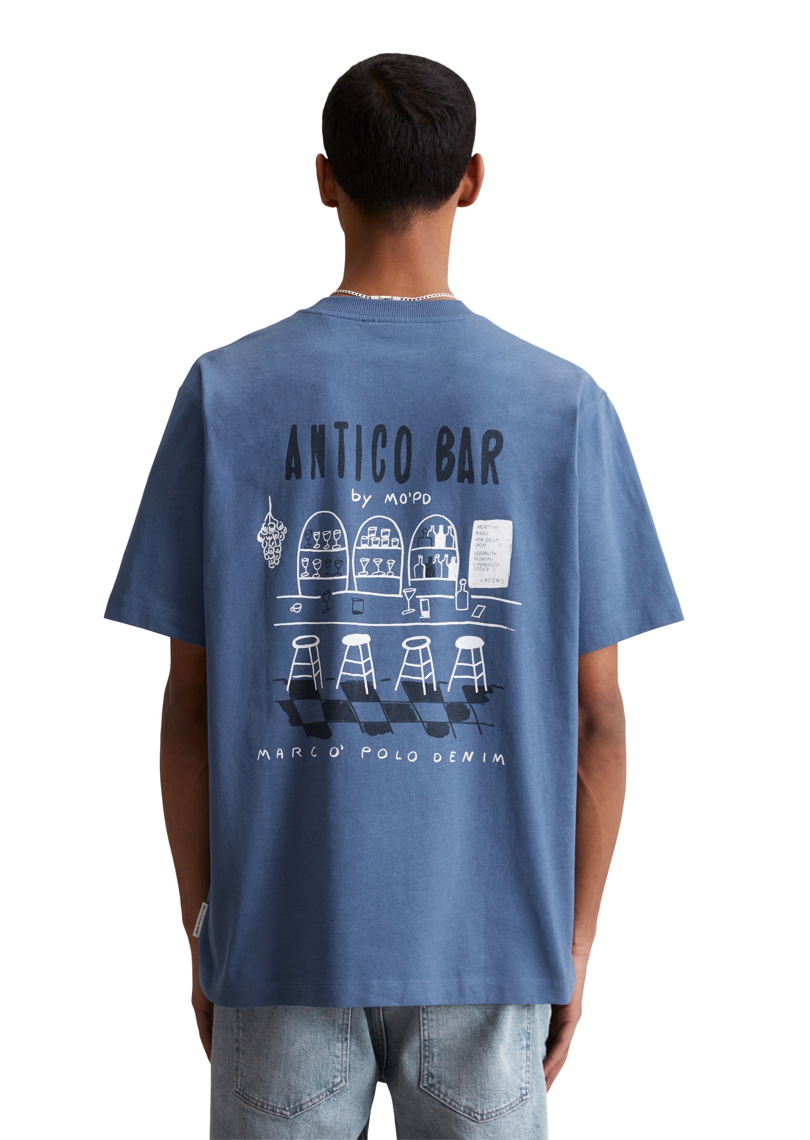 Marc O'Polo DENIM T-Shirt »mit markantem Rückenprint«