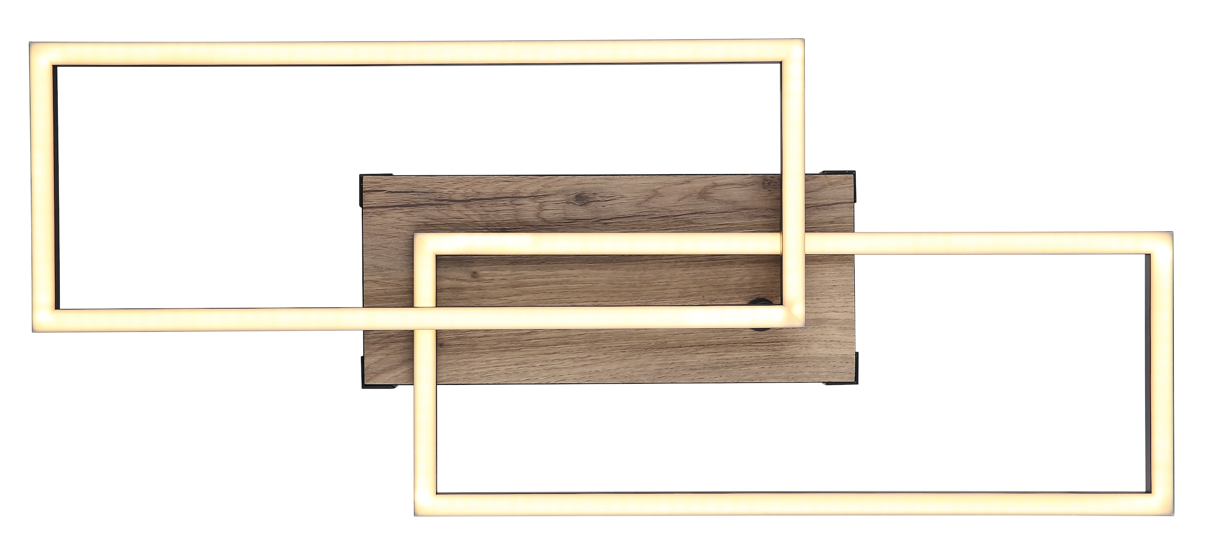 GLOBO LIGHTING LED Deckenleuchte »COLLI«, Leuchtmittel LED-Modul | LED fest integriert, Deckenlampe/Wohnzimmer/Schlafzimmer/modern/Holz